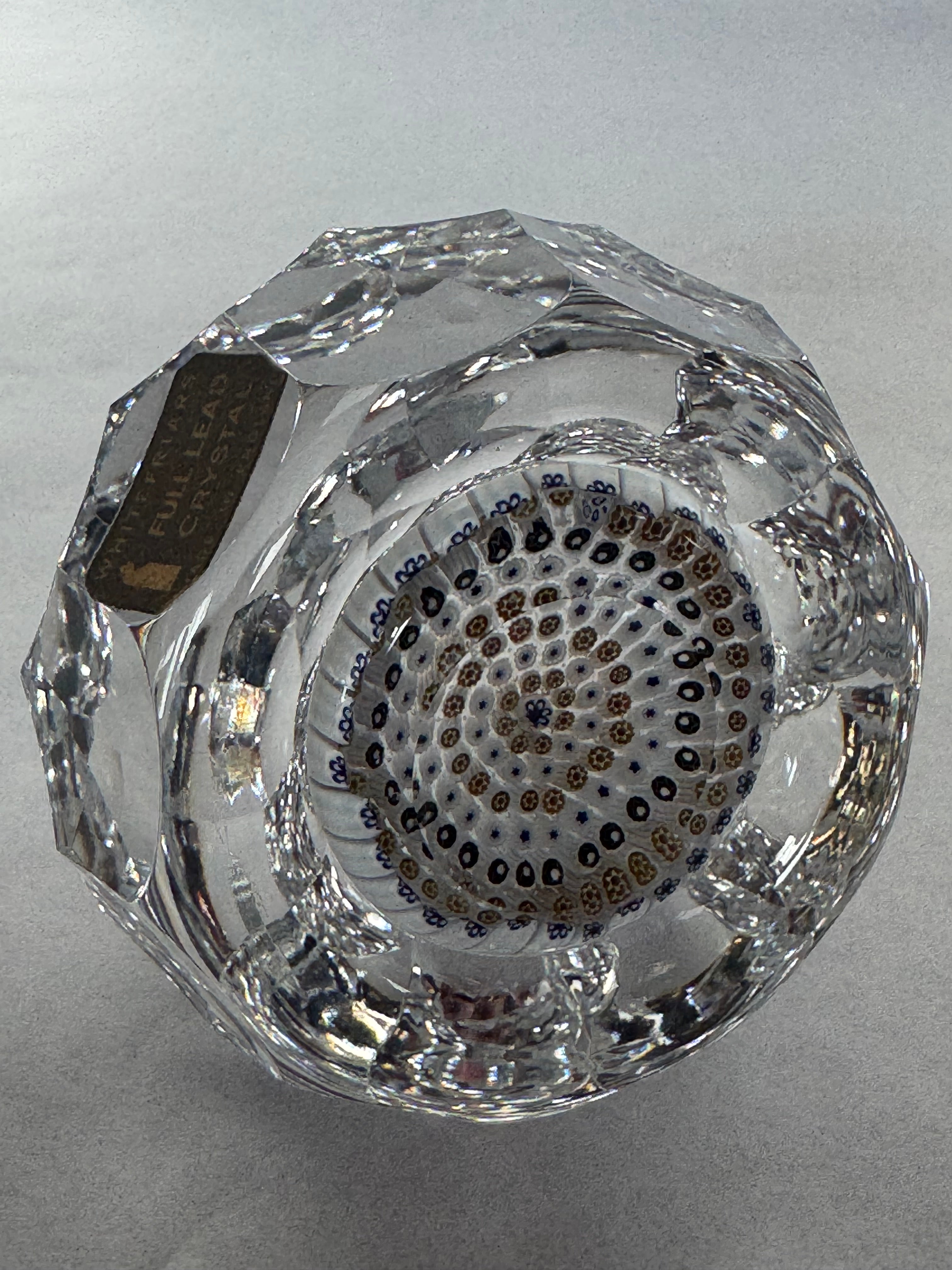 Whitefriars Full Lead Crystal Paperweight