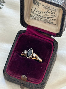 Gothic Style 18ct White & Yellow Gold Diamond Ring – Unique & Elegant