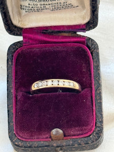 14ct Yellow Gold Channel Set Diamond Band
