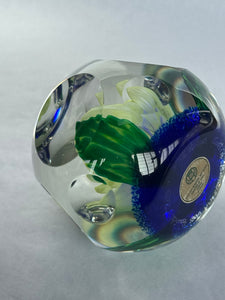 Scottish Borders Art Glass Rose paperweight