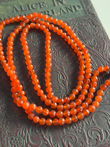 Carnelian Necklace 9ct Yellow Gold Clasp  – Rare & Stunning