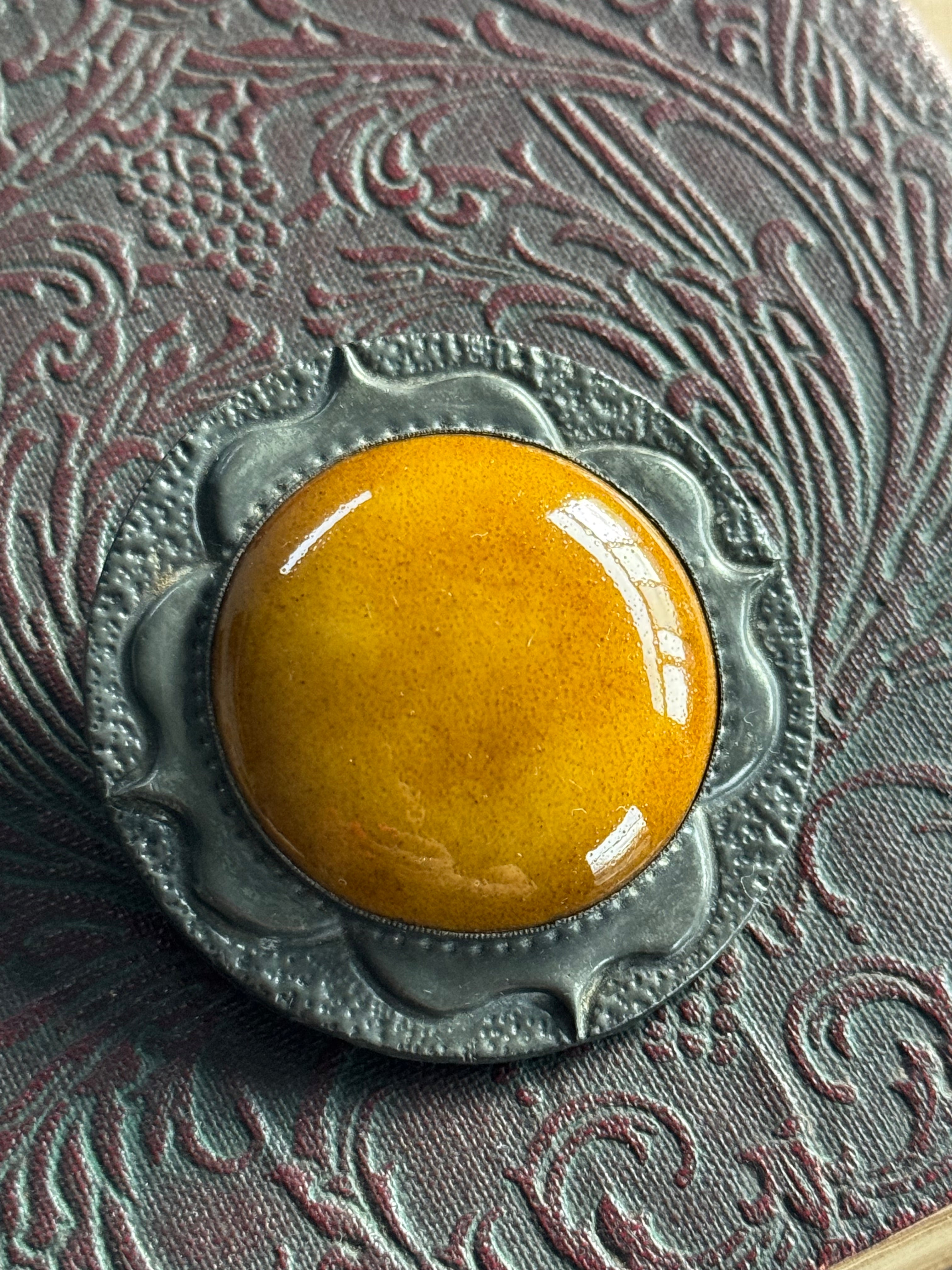 Arts & Crafts Pewter Brooch