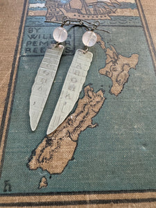 Sterling Silver Aroha Wing Moonstone Earrings