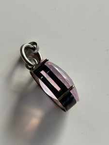 Rose Quartz Oxidised Sterling Silver Pendant Bespoke  – Rare & Stunning