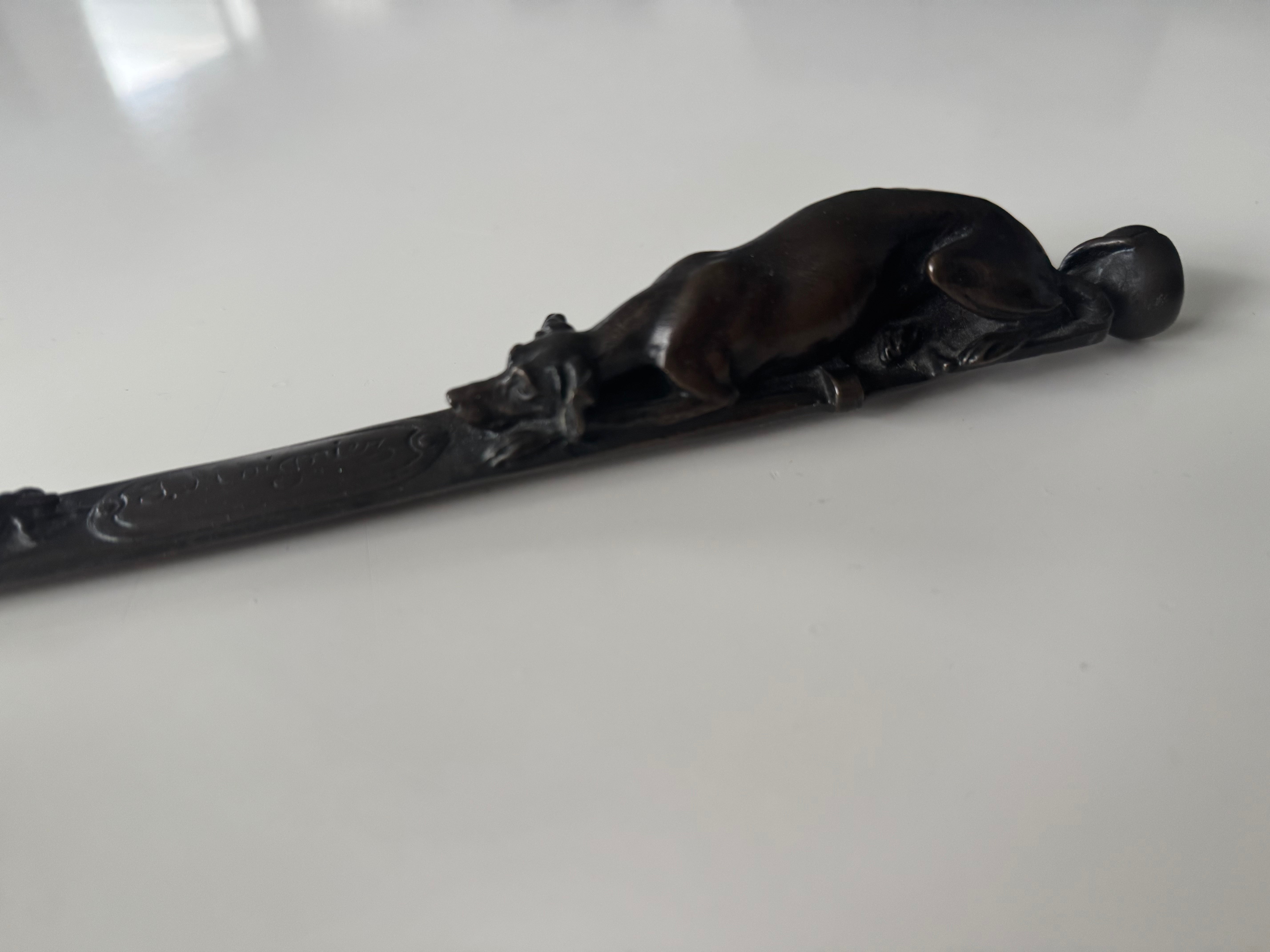 Jules Moigniez Bronze Sculpture Letter Opener 1835-1894