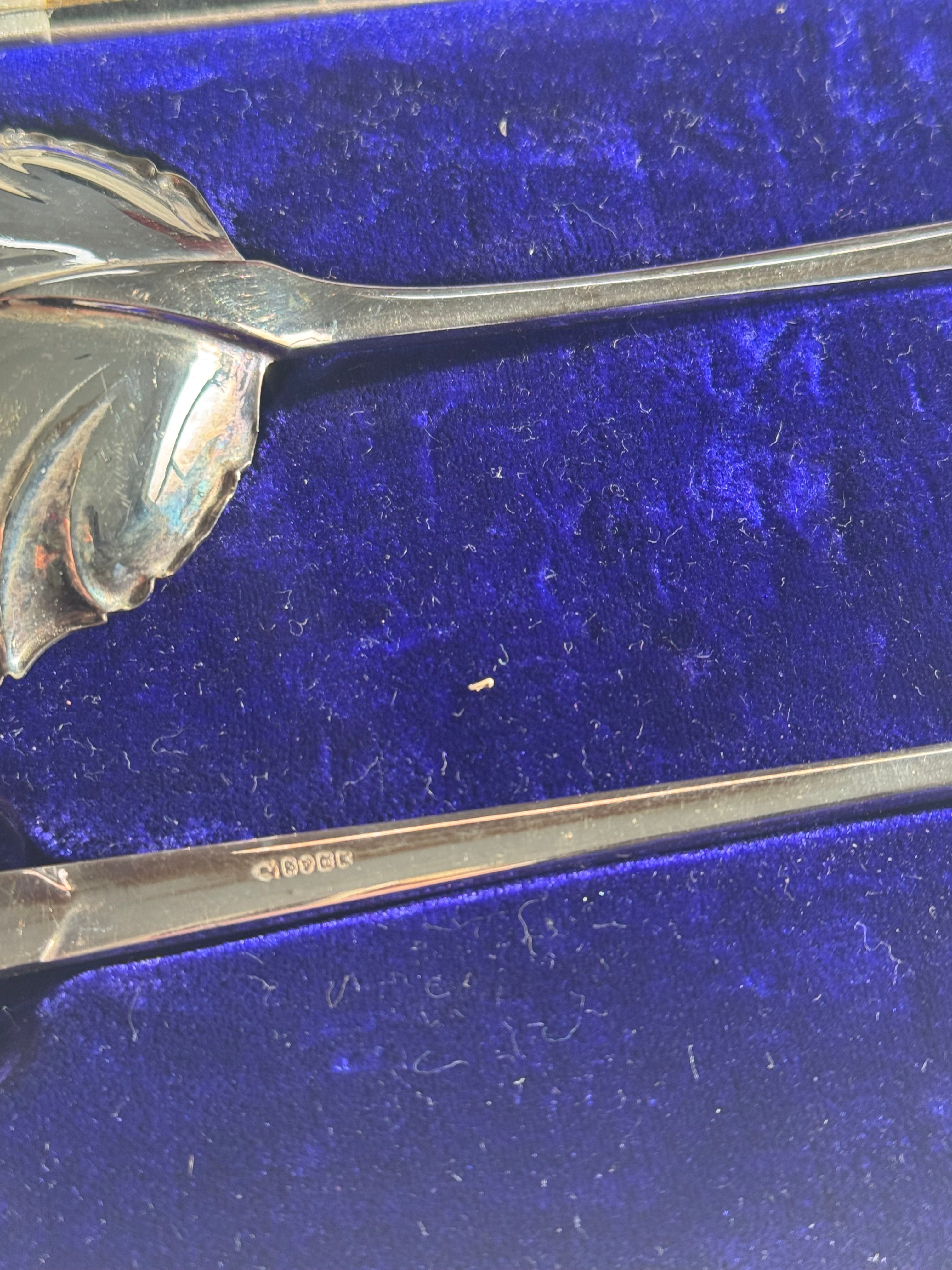 Stunning Server Spoons Quality Antique Boxed Set EPNS