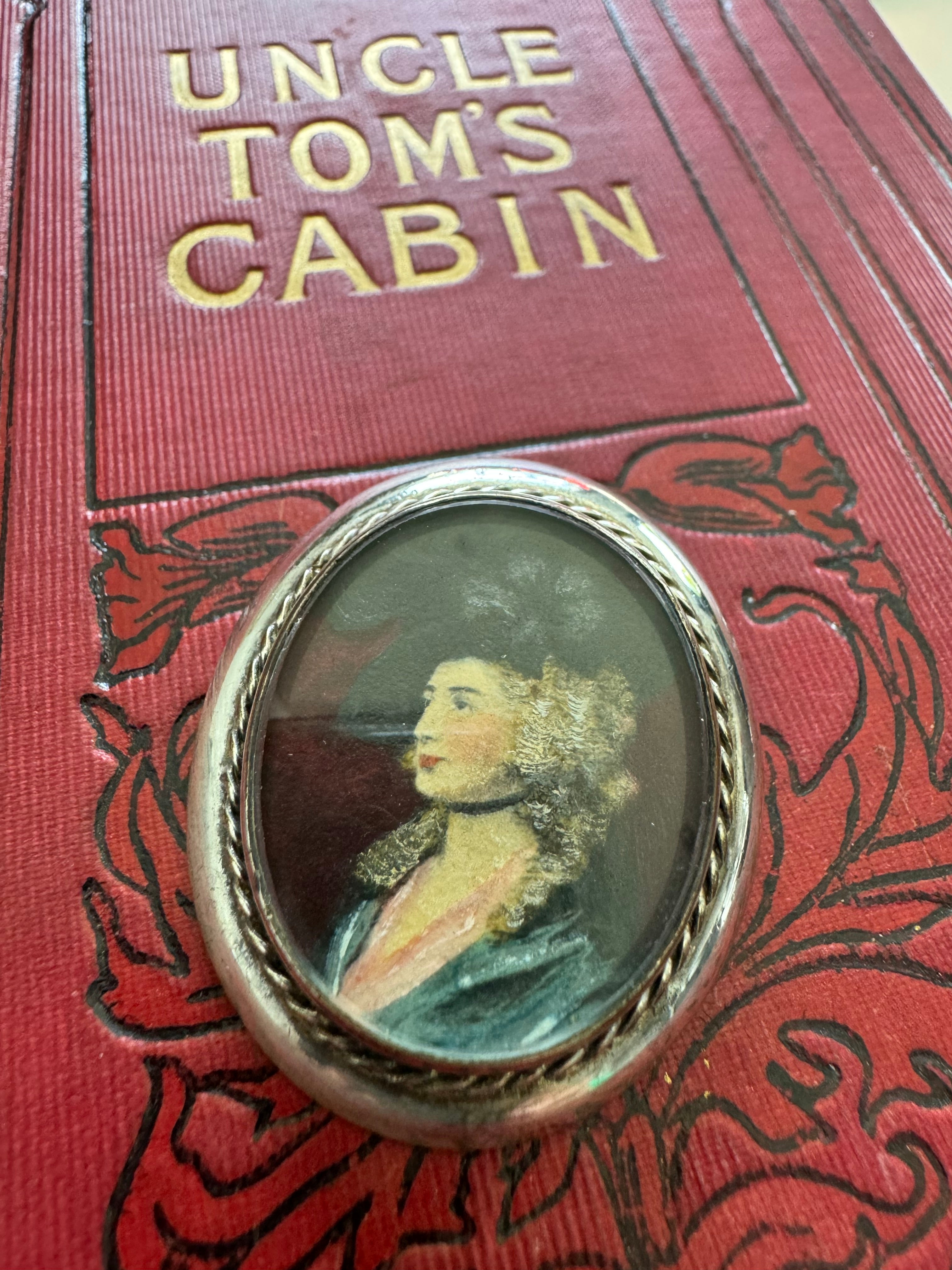Stunning Hand Painted Miniature Sterling Brooch