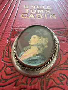 Stunning Hand Painted Miniature Sterling Brooch
