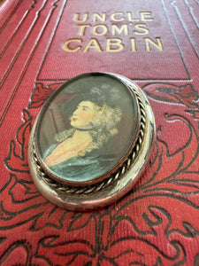 Stunning Hand Painted Miniature Sterling Brooch