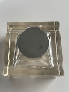 Large Antique Cut Crystal Sterling Silver Top Ink Well