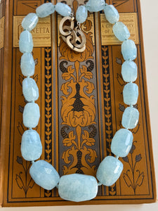 Stunning Filagree Vanessa Stowers Aquamarine Necklace