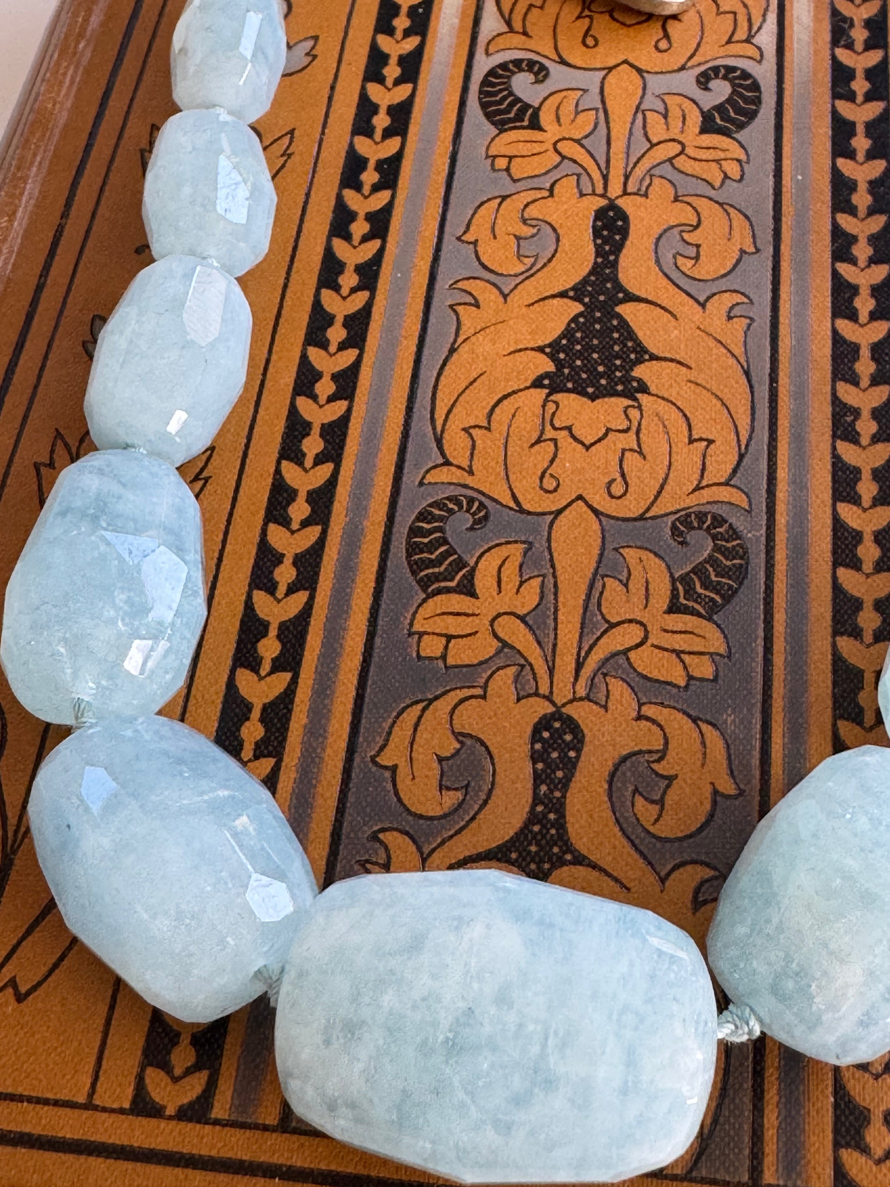 Stunning Filagree Vanessa Stowers Aquamarine Necklace