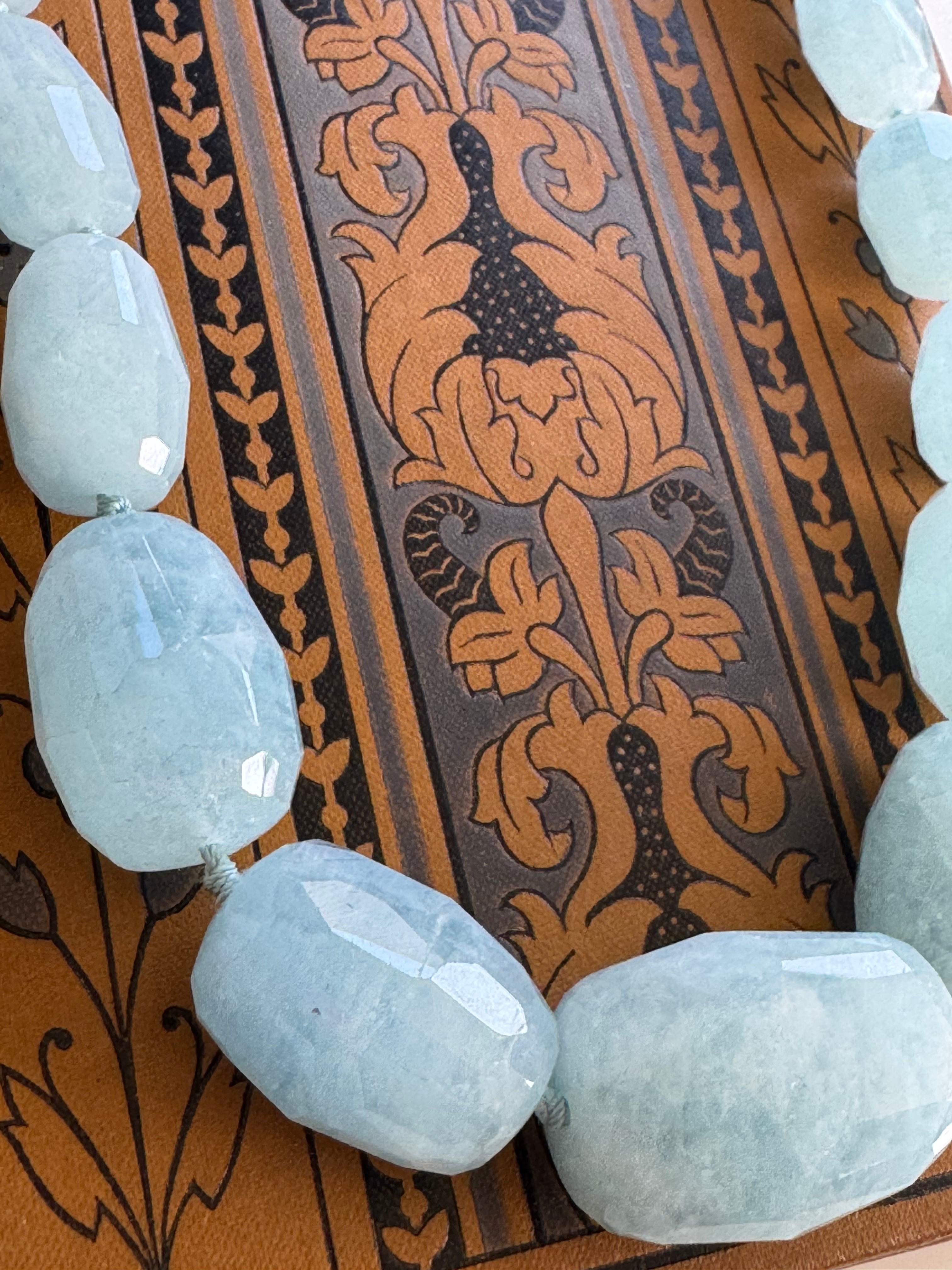 Stunning Filagree Vanessa Stowers Aquamarine Necklace