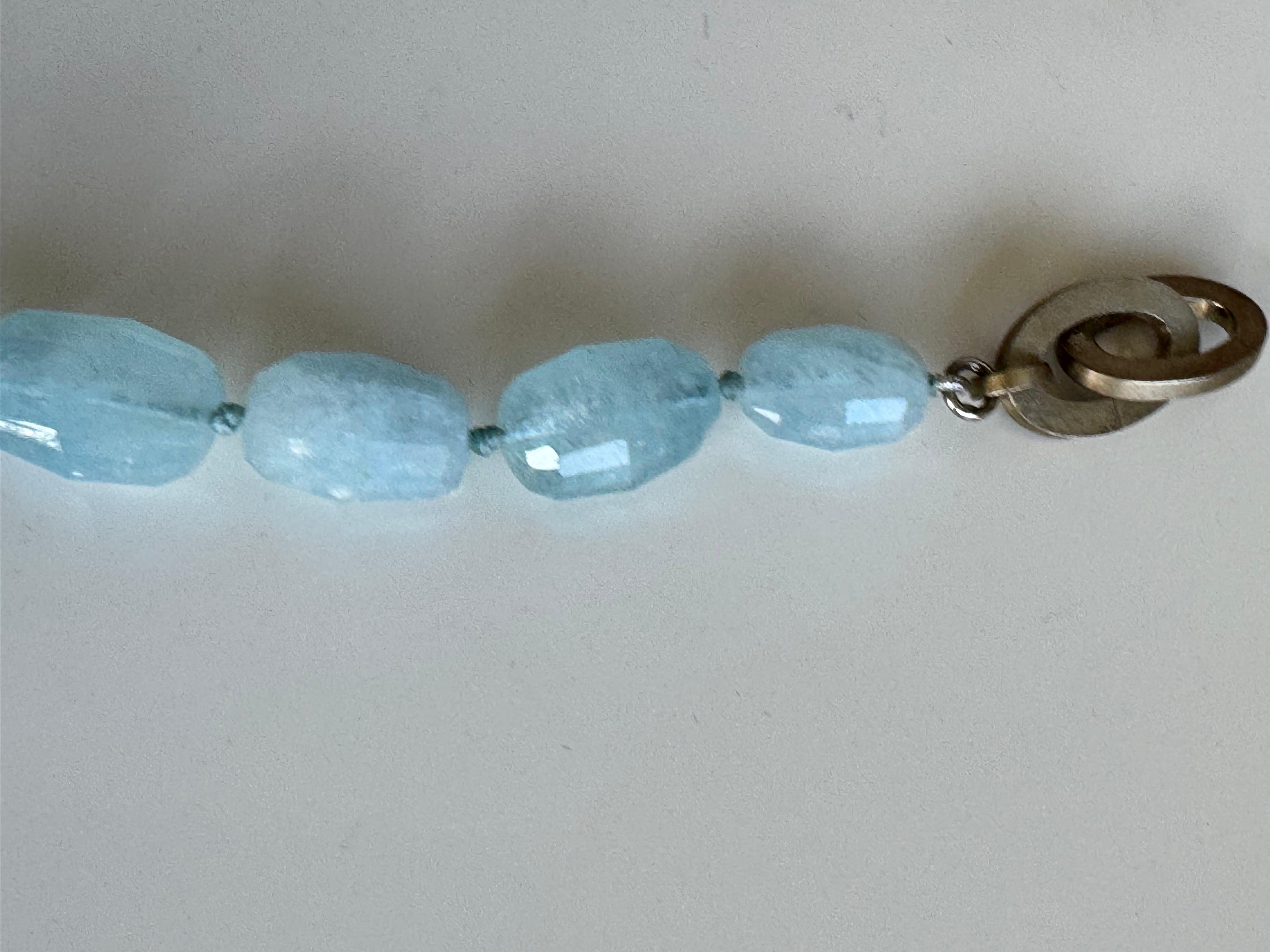 Stunning Filagree Vanessa Stowers Aquamarine Necklace