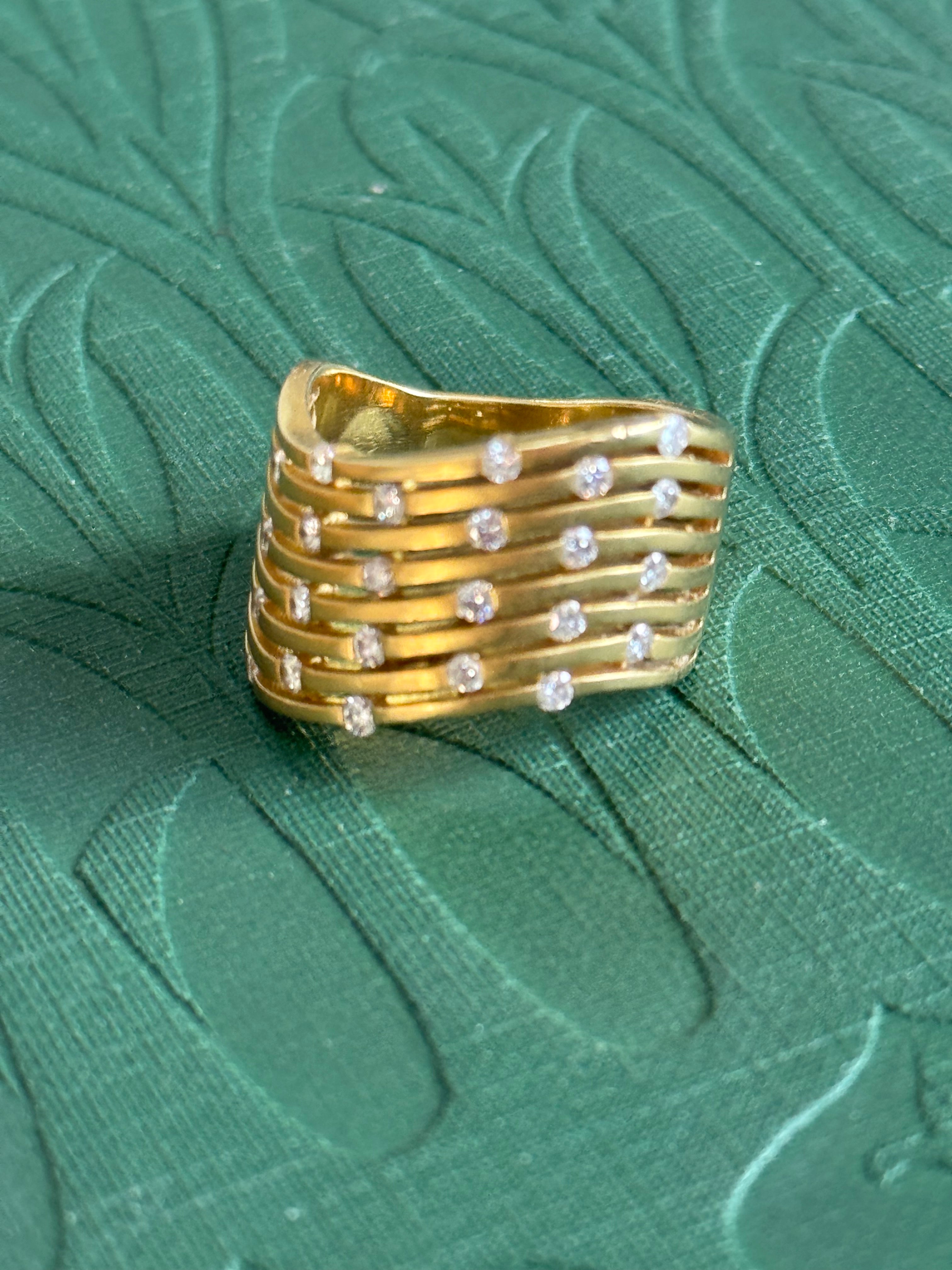18ct Yellow Gold & Diamond Hand Made Ring Valuation $3750
