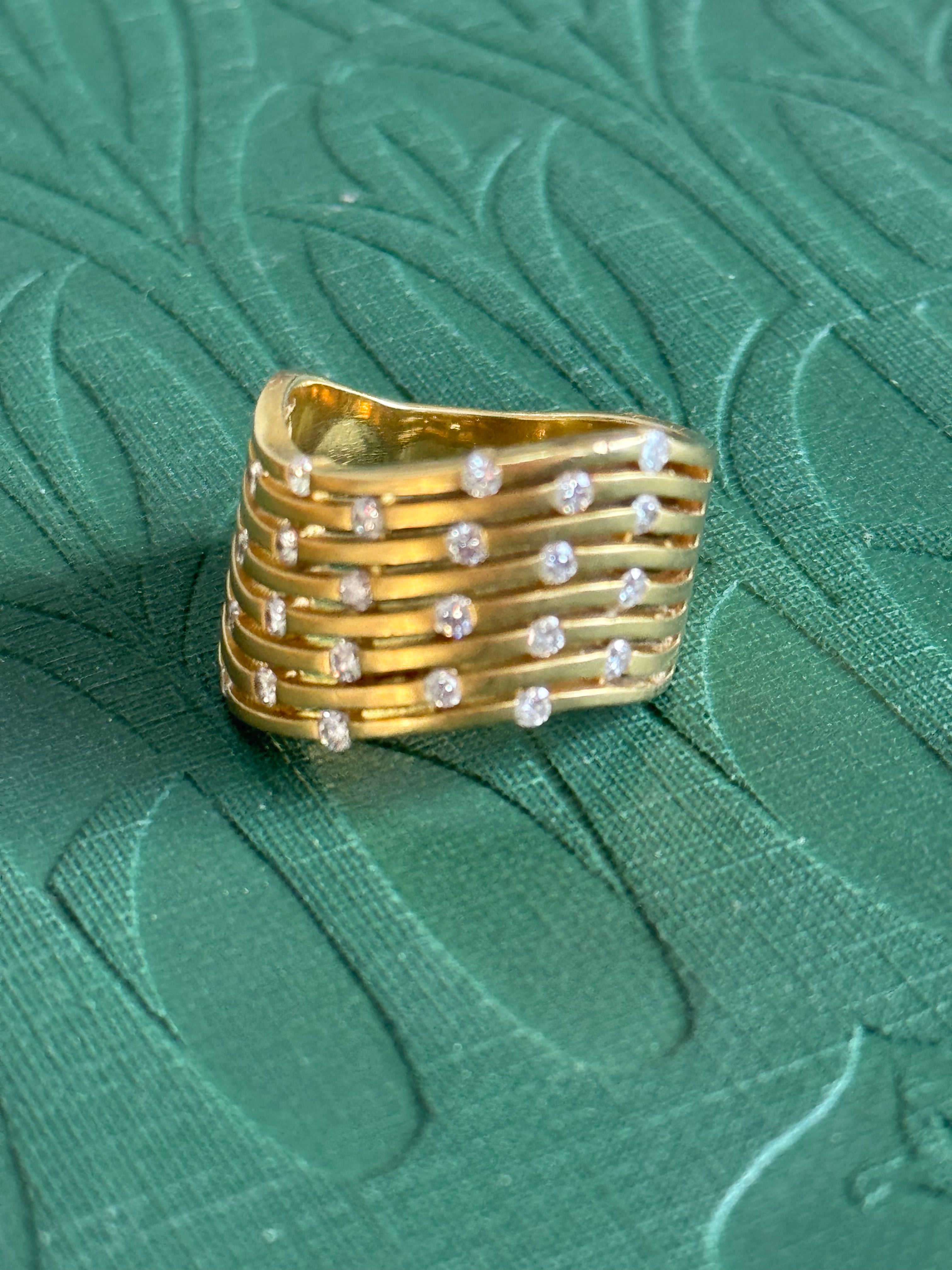 18ct Yellow Gold & Diamond Hand Made Ring Valuation $3750