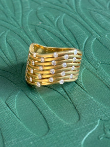 18ct Yellow Gold & Diamond Hand Made Ring Valuation $3750