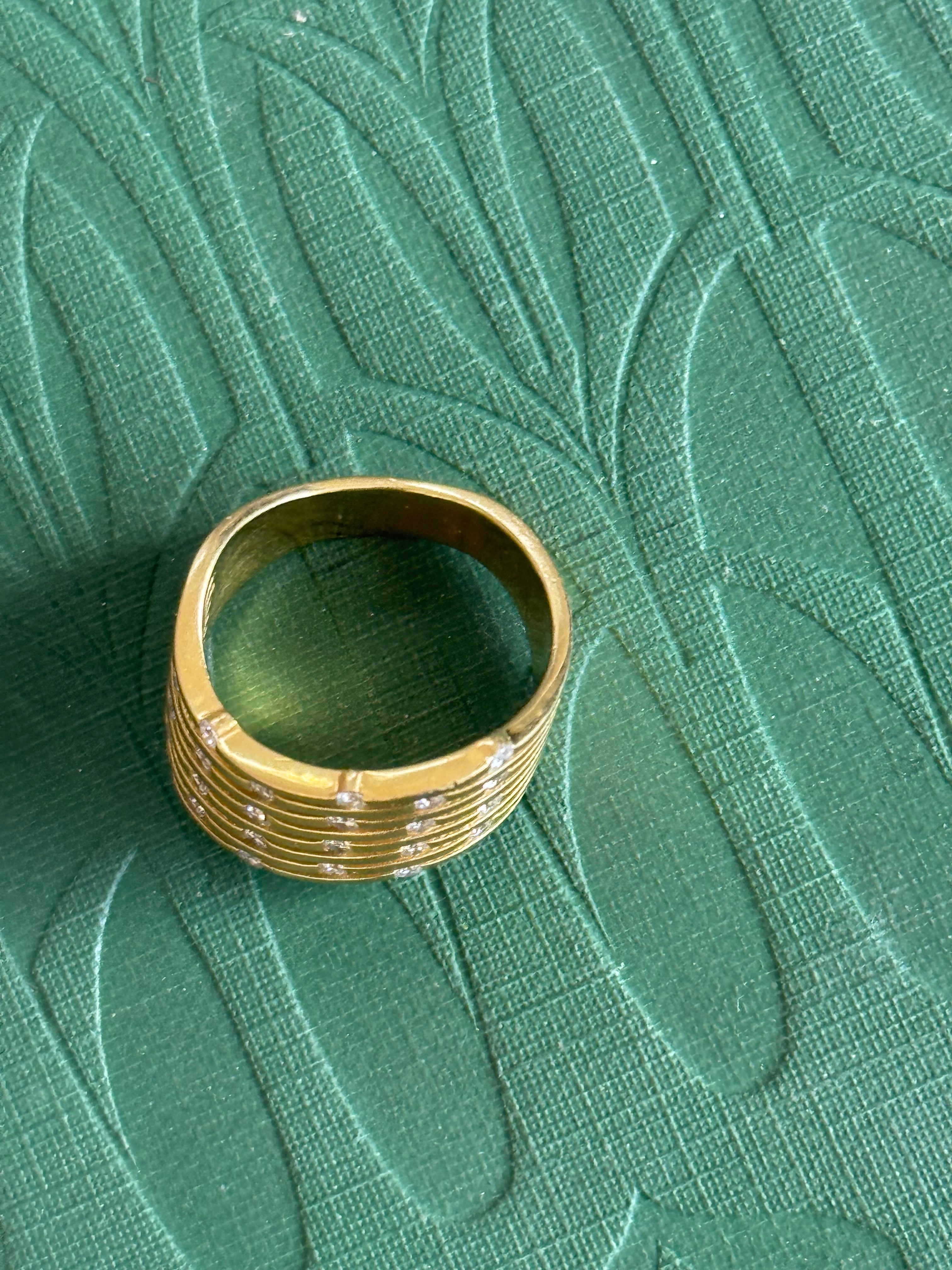 18ct Yellow Gold & Diamond Hand Made Ring Valuation $3750