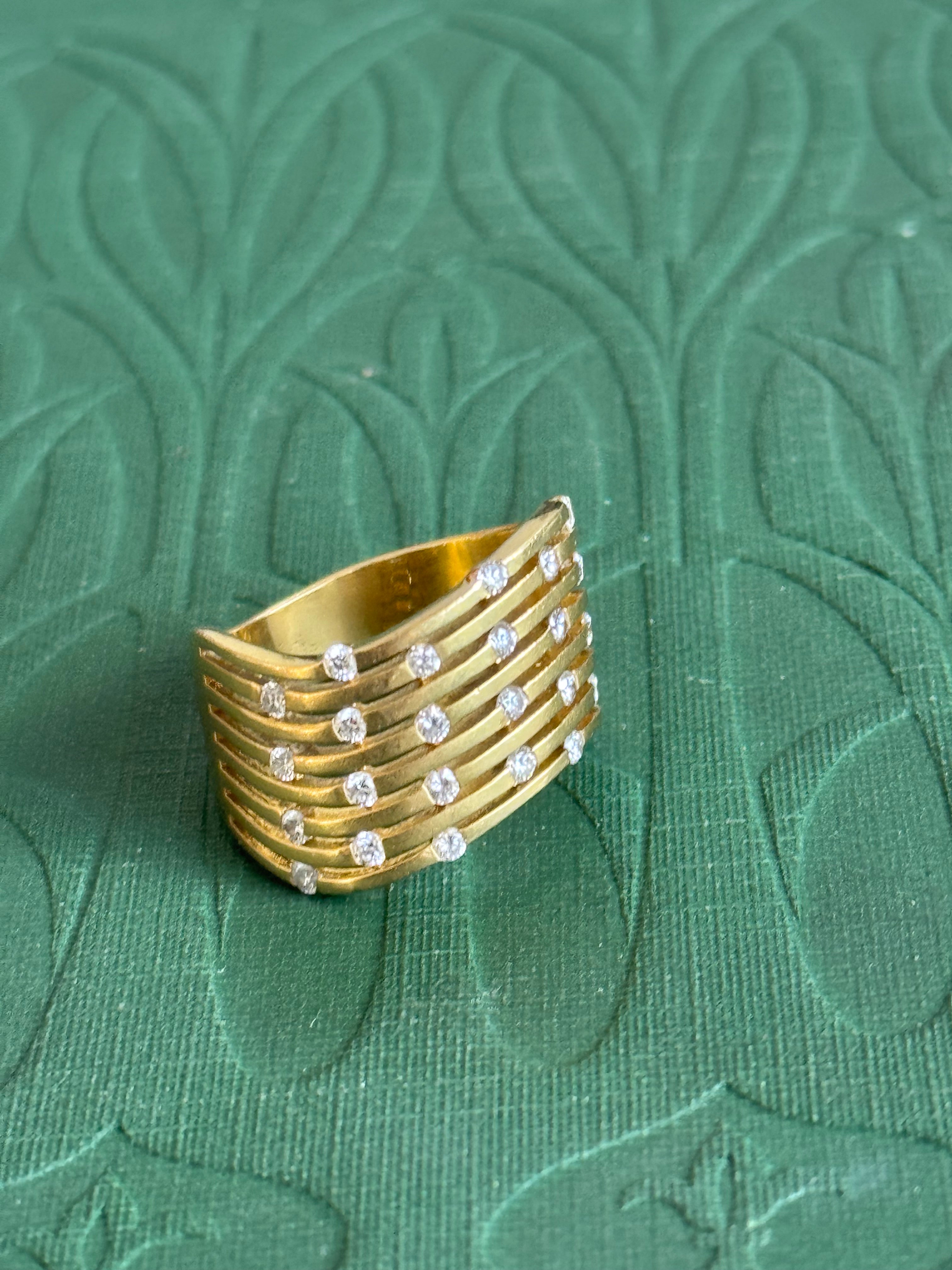 18ct Yellow Gold & Diamond Hand Made Ring Valuation $3750
