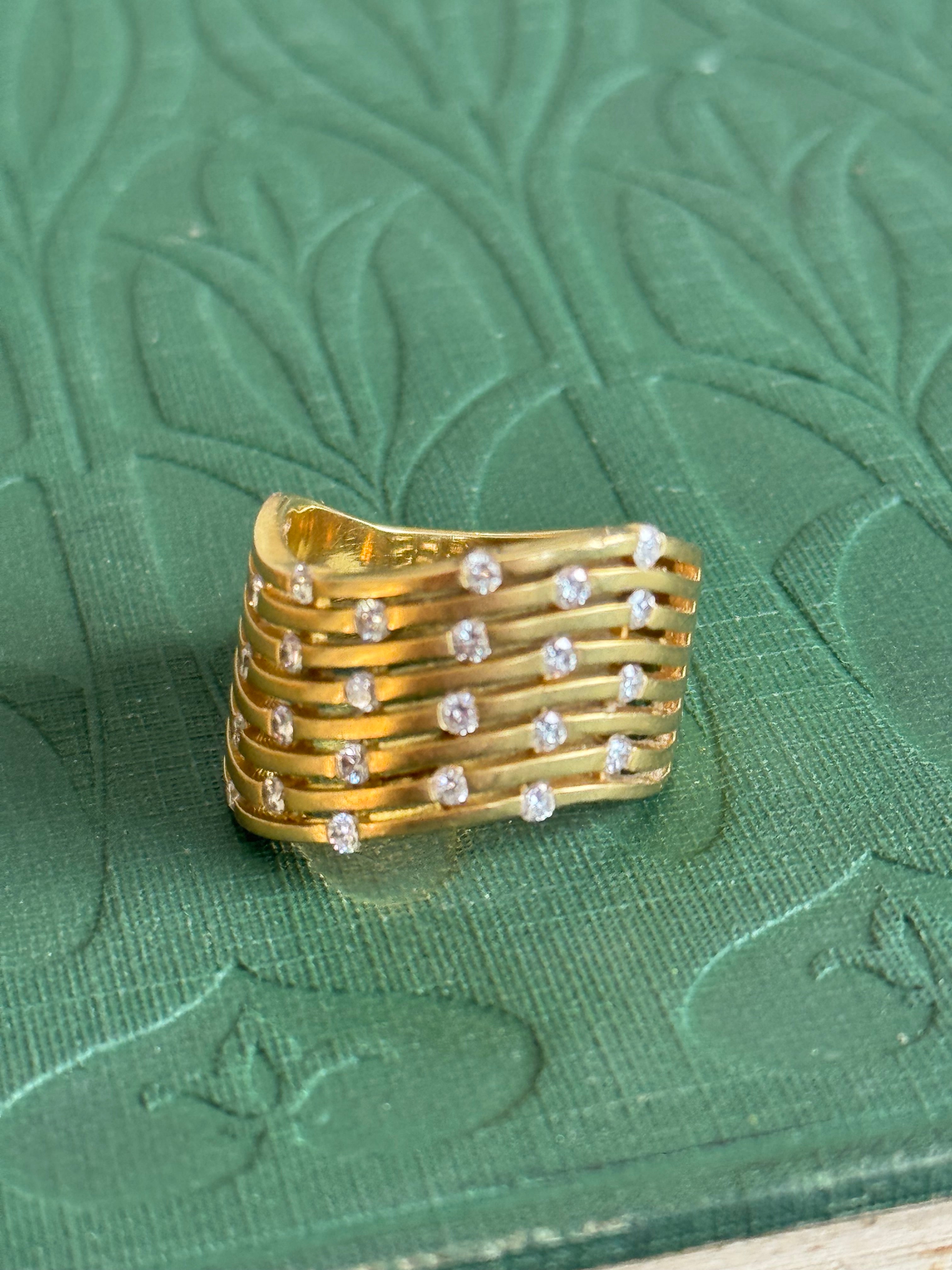 18ct Yellow Gold & Diamond Hand Made Ring Valuation $3750