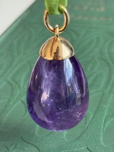 9ct Yellow Gold Amethyst  Pendant Drop – Elegant & Timeless
