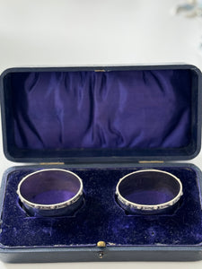 Edinburgh Sterling Silver Napkin Rings 1939 Hamilton & Inches