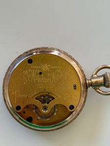 Vintage Ladies Gold Plated Waterbury Pocket Watch Working