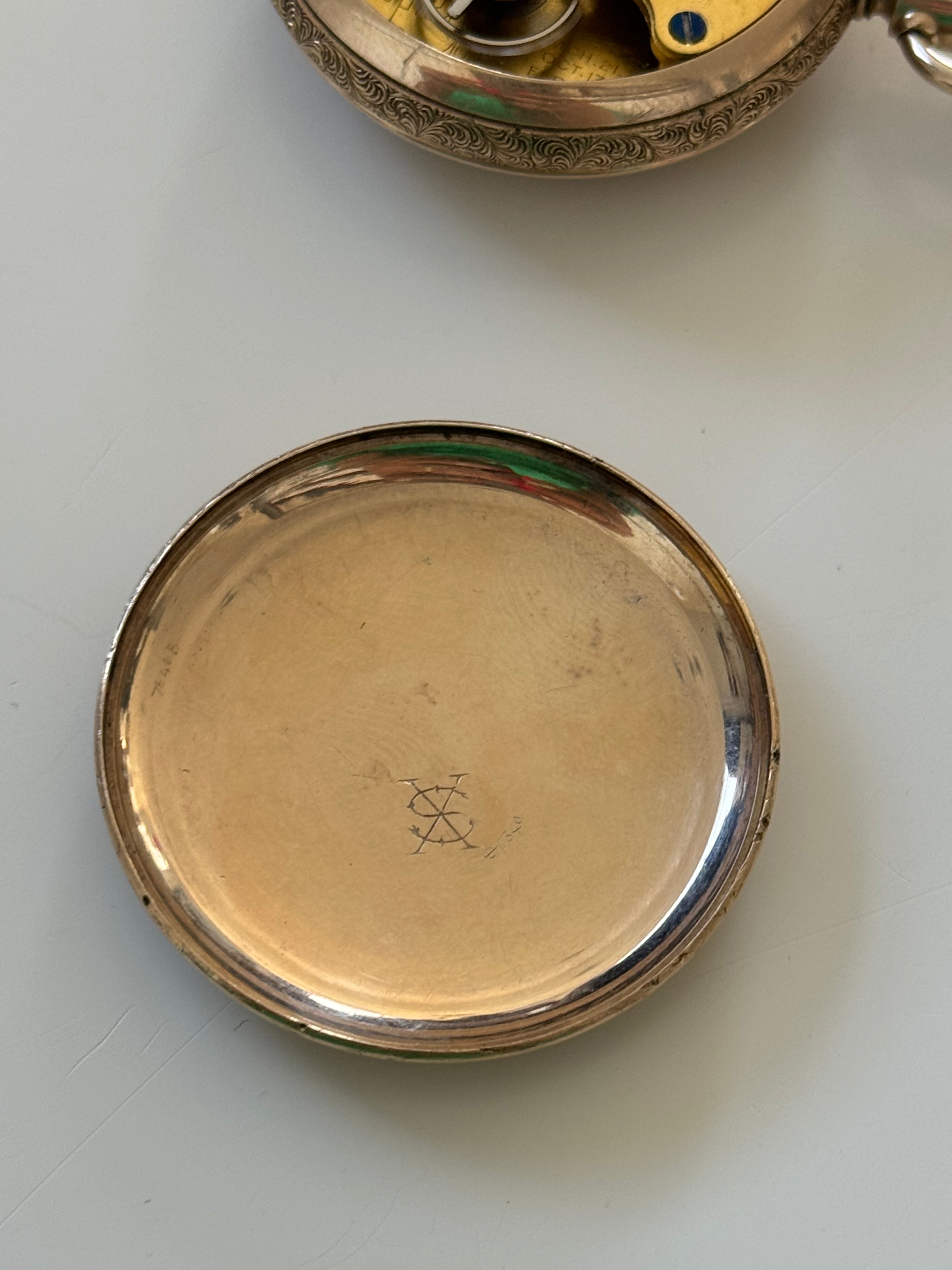 Vintage Ladies Gold Plated Waterbury Pocket Watch Working