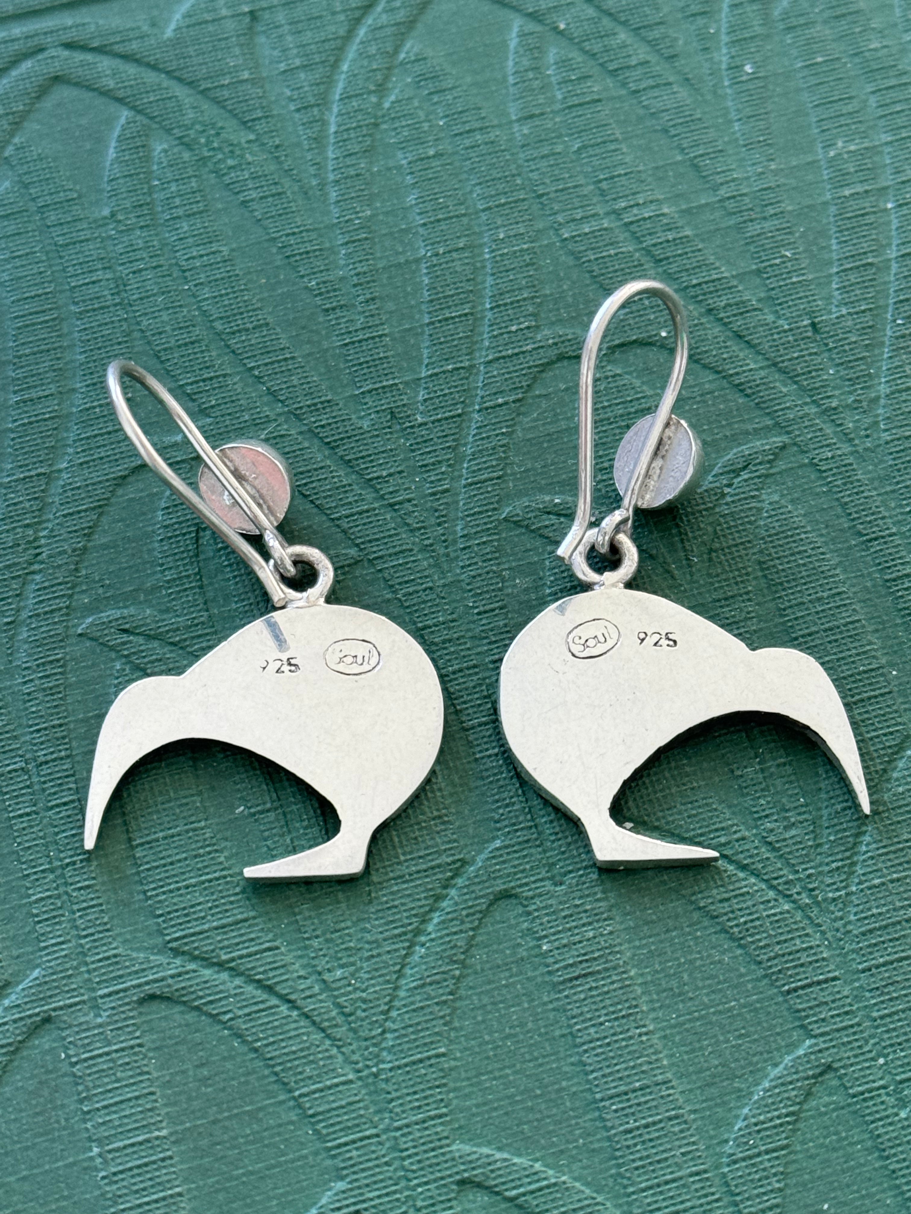 Kiwi Sterling Silver Earrings – Hallmarked Soul 925