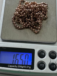 Antique 9ct Rose Gold Pocket Watch Chain – Rare & Stunning!