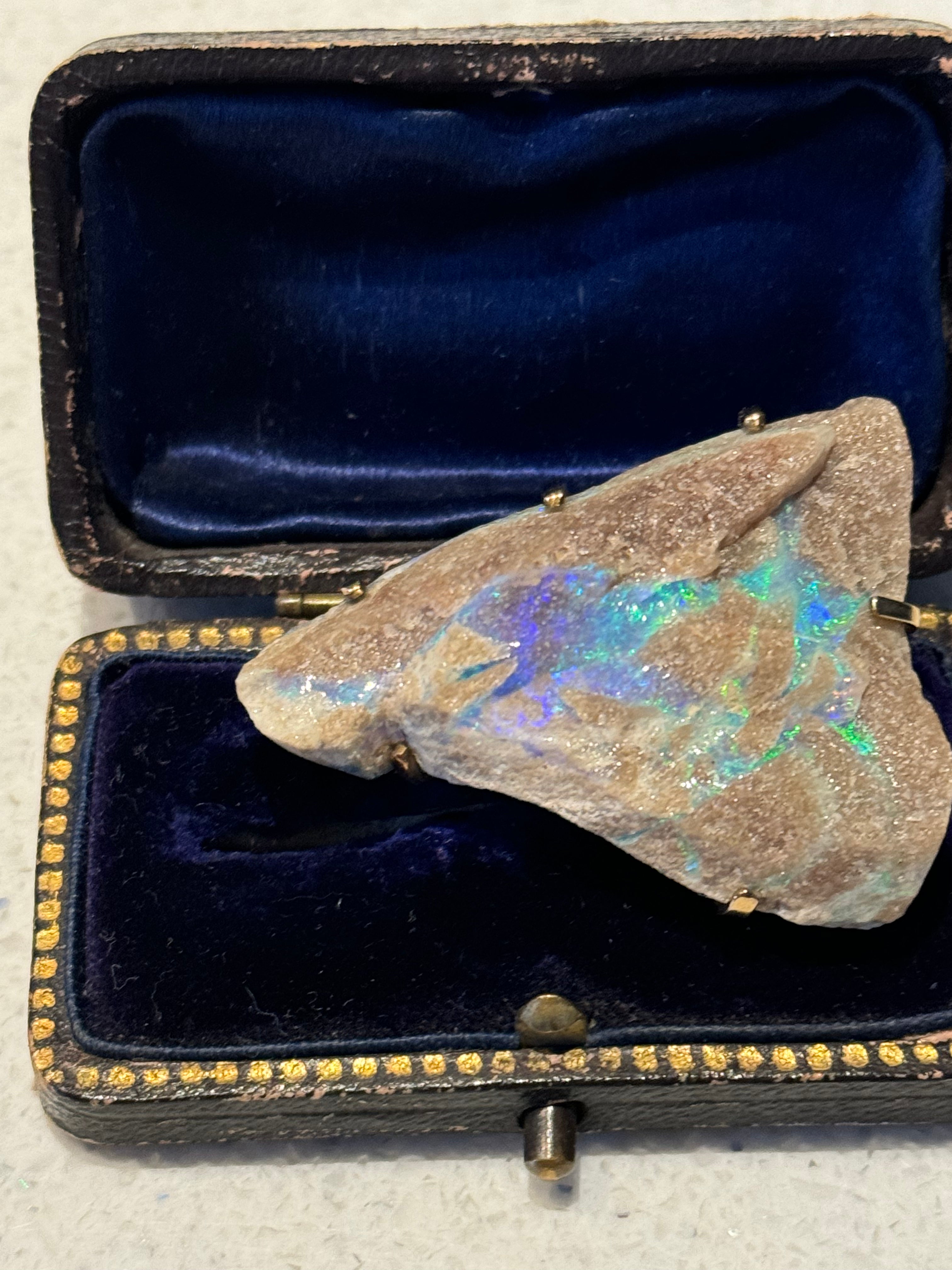9ct Yellow Gold Free Form Opal Matrix - WOW