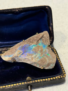 9ct Yellow Gold Free Form Opal Matrix - WOW