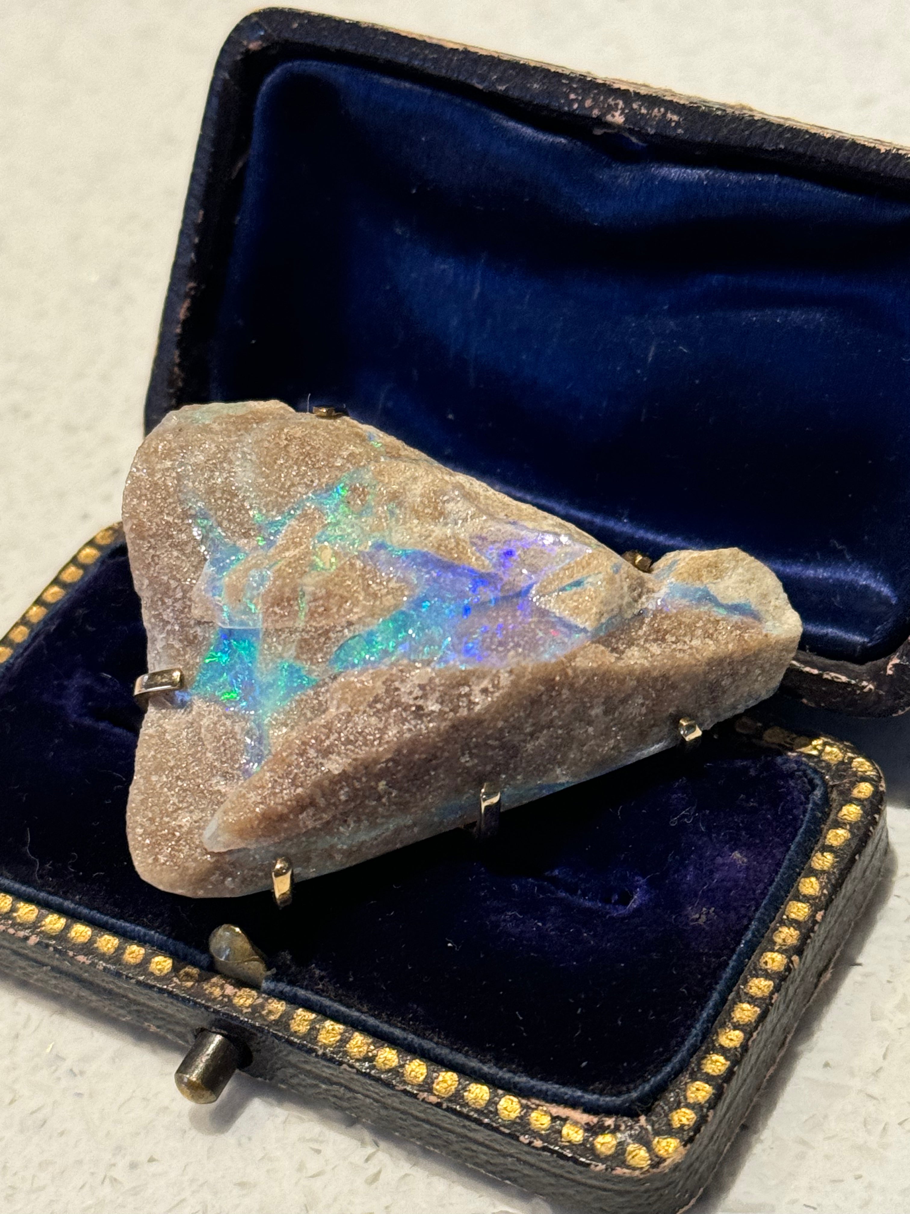 9ct Yellow Gold Free Form Opal Matrix - WOW