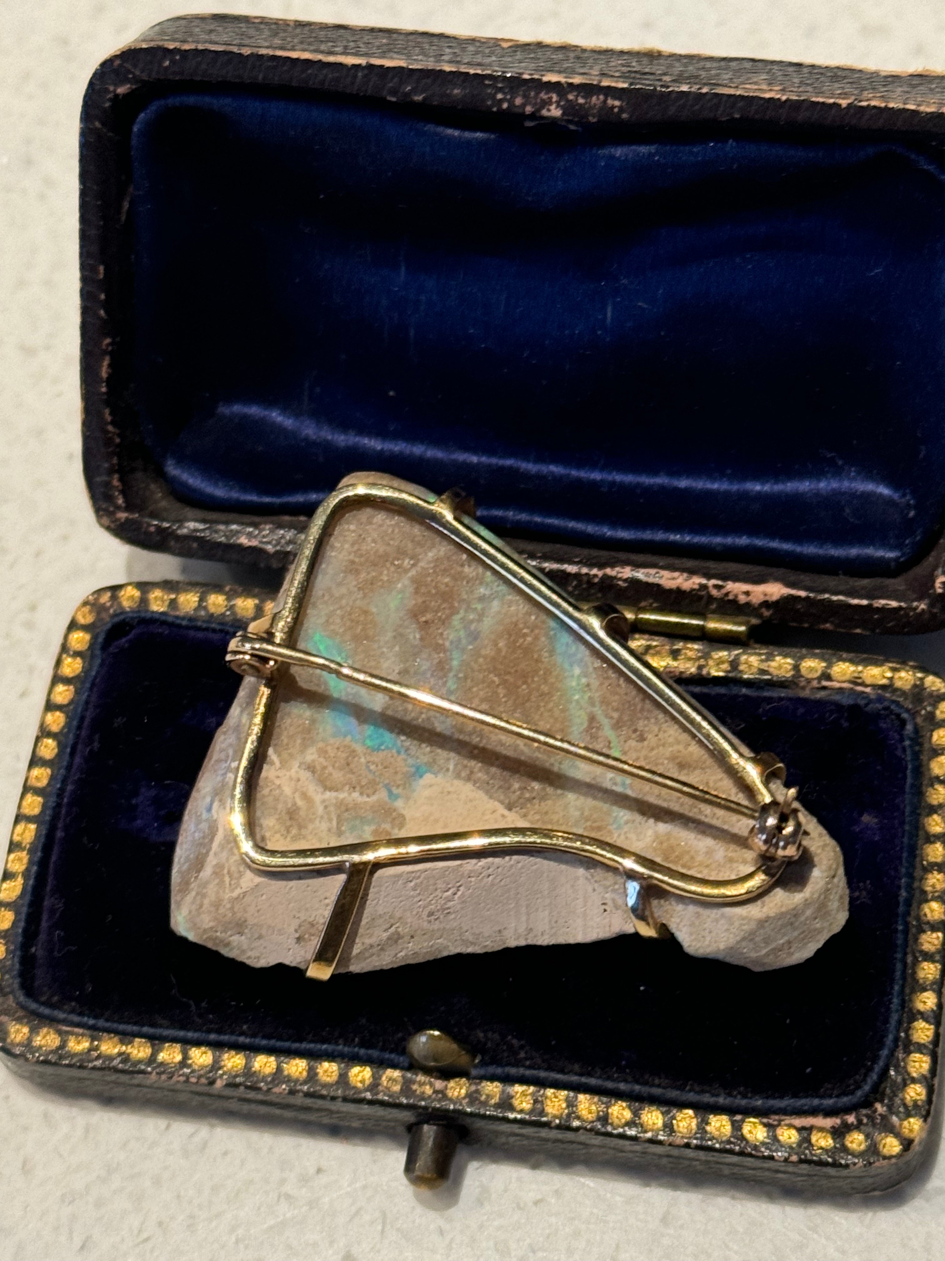 9ct Yellow Gold Free Form Opal Matrix - WOW