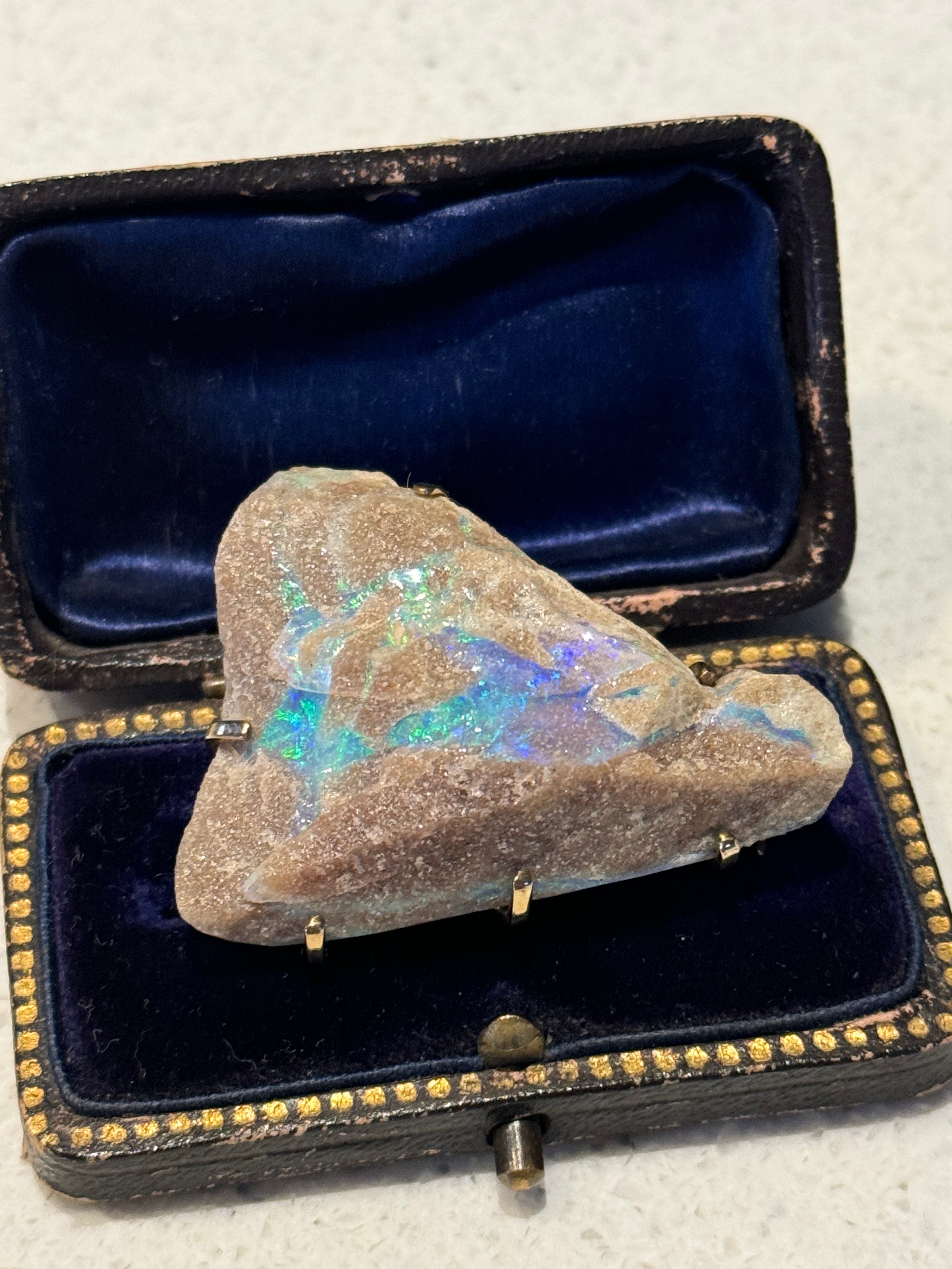 9ct Yellow Gold Free Form Opal Matrix - WOW