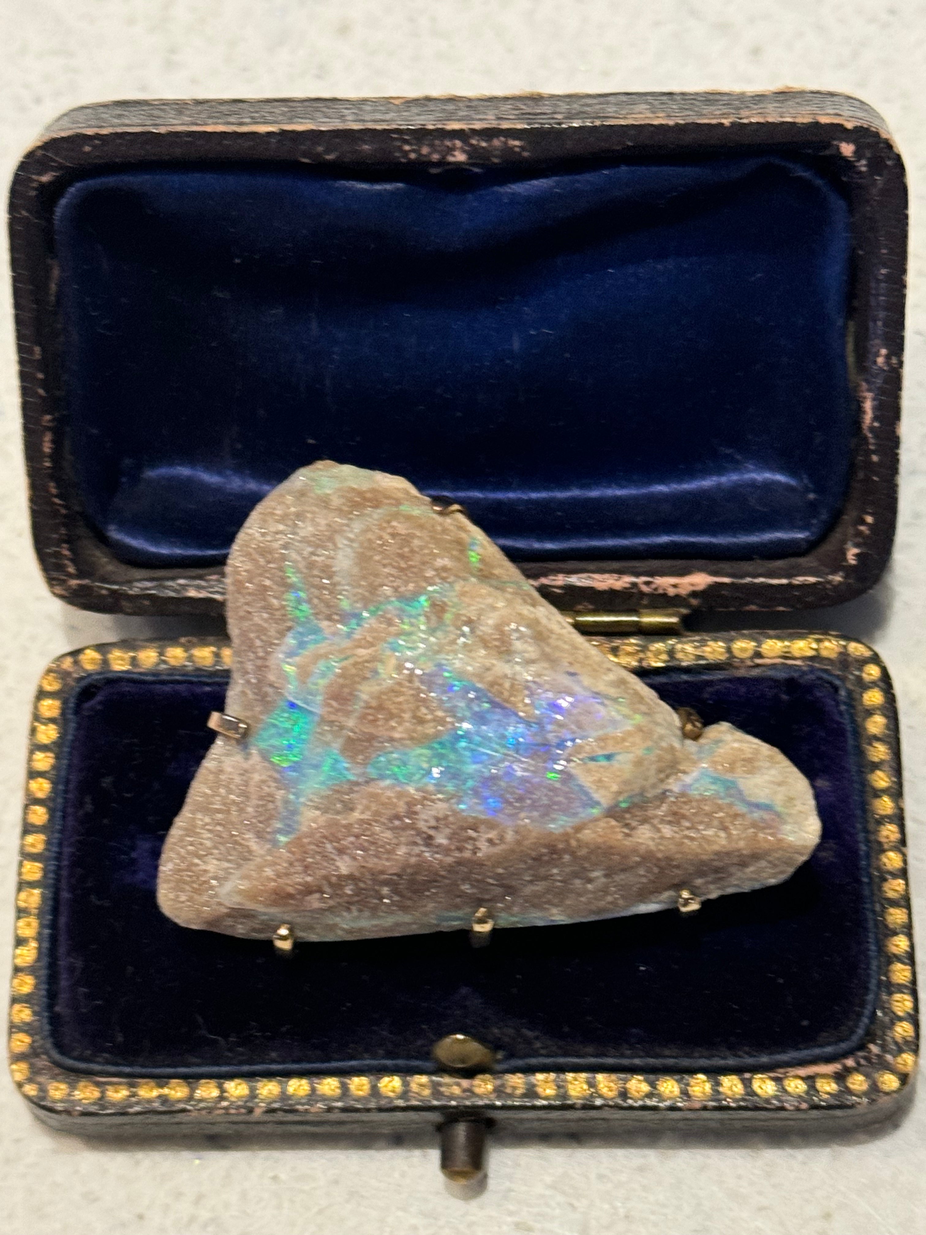 9ct Yellow Gold Free Form Opal Matrix - WOW