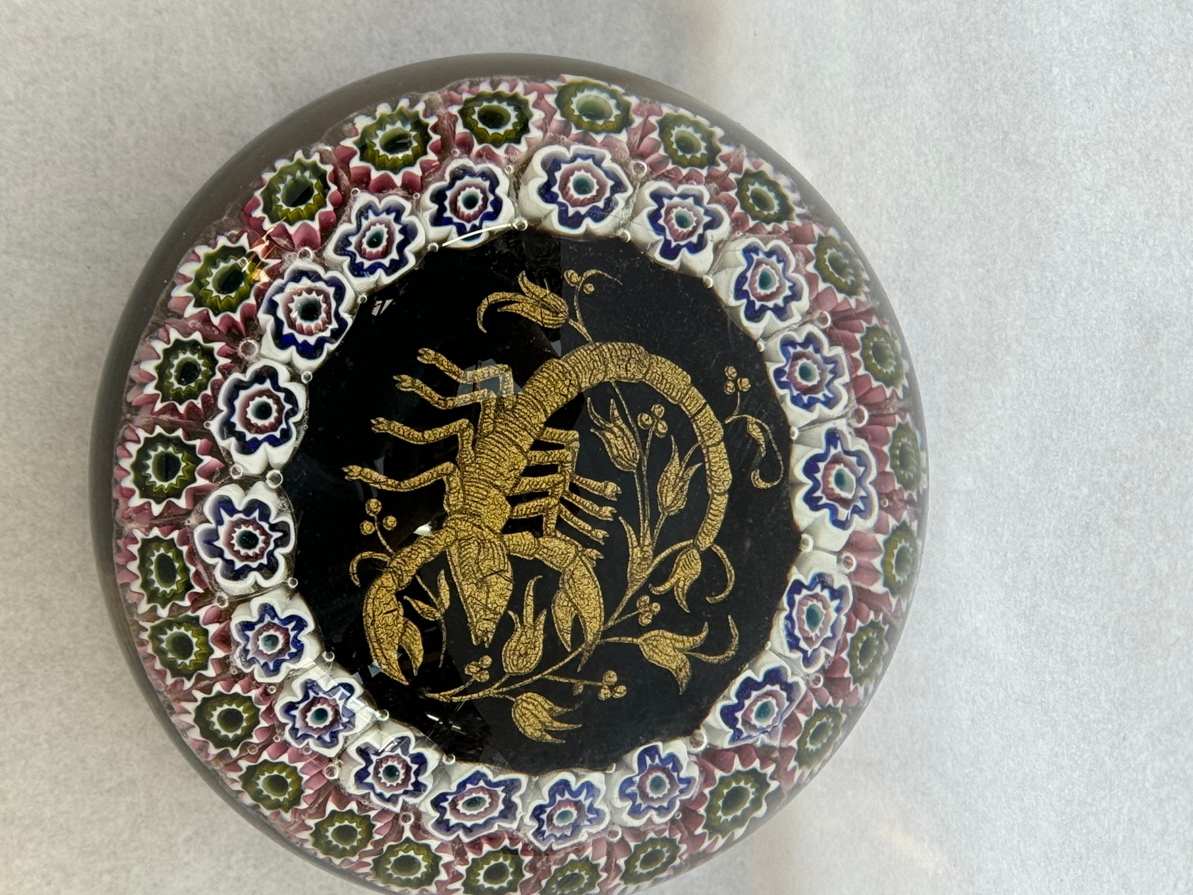 1970/80's Murano Zodiac Paperweight Scorpio