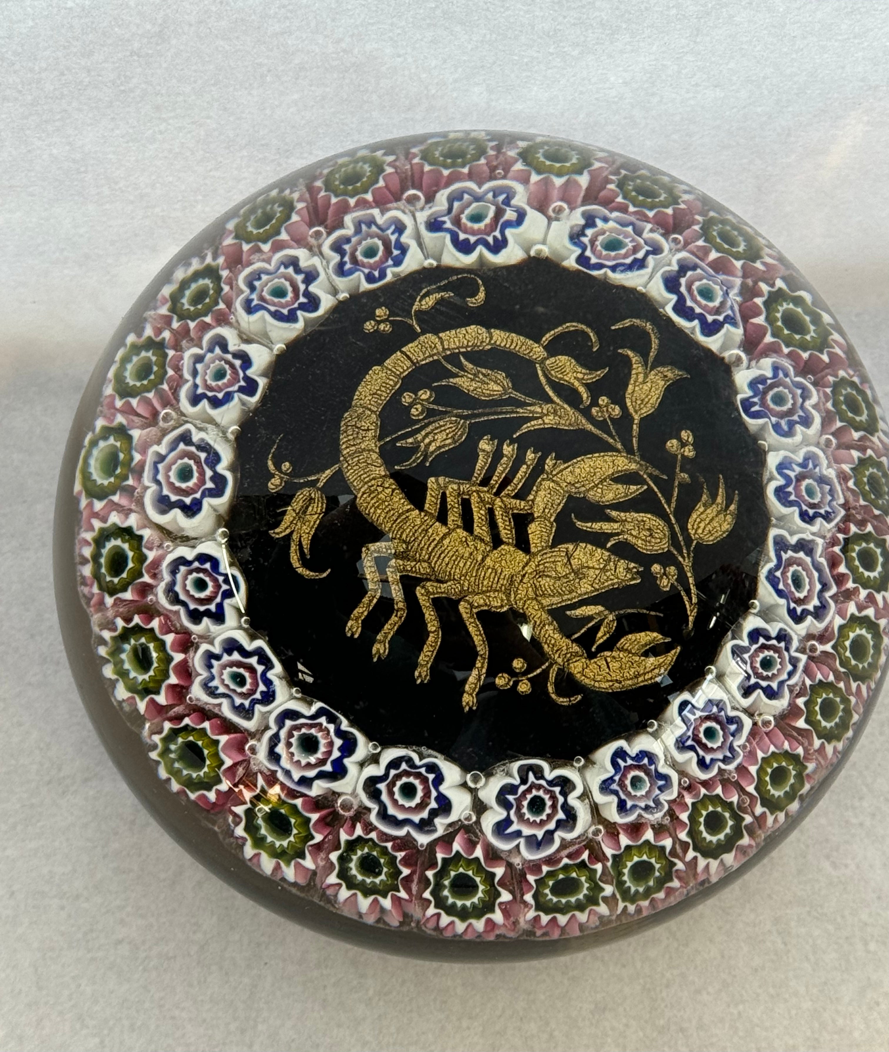 1970/80's Murano Zodiac Paperweight Scorpio