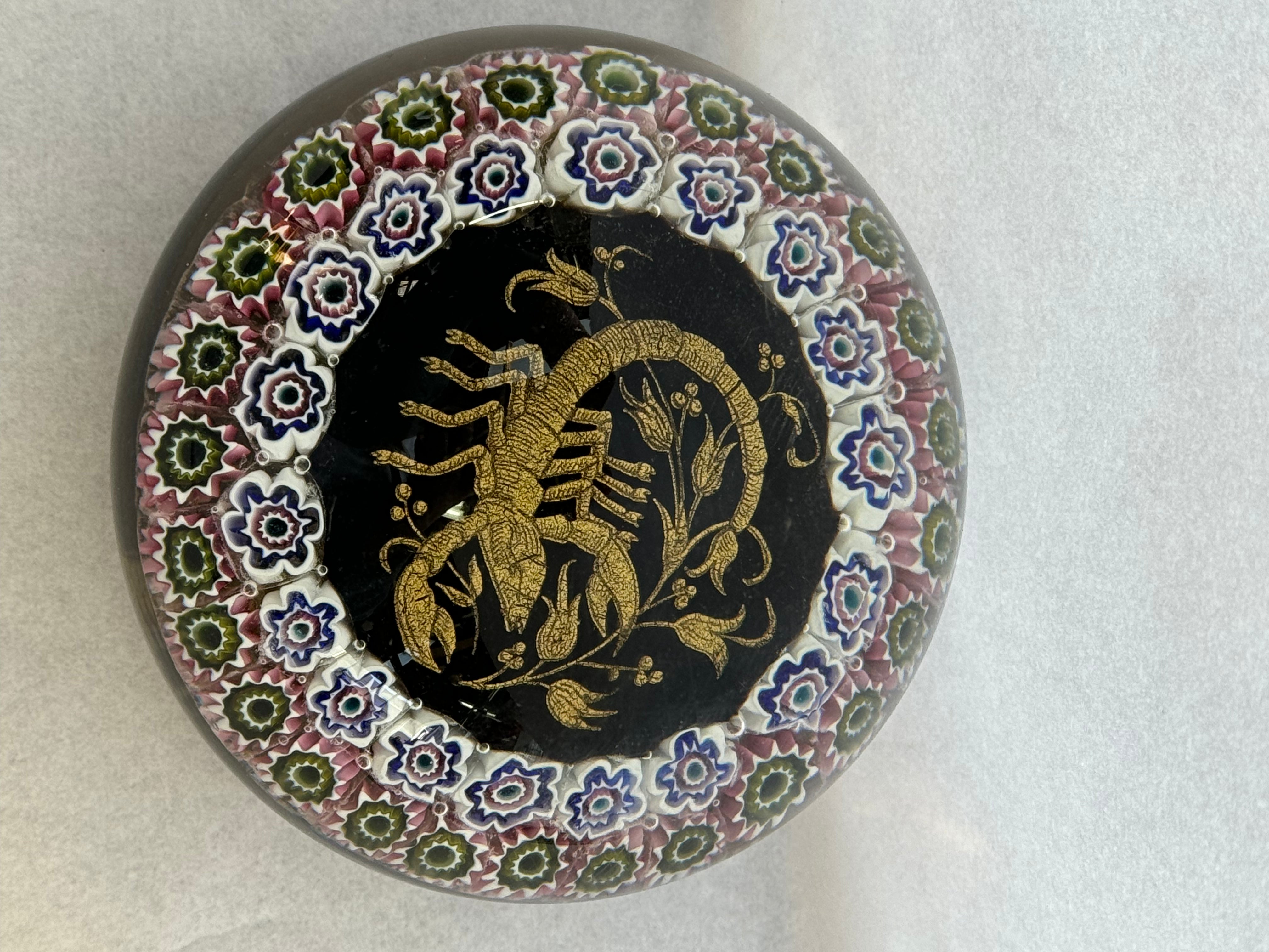 1970/80's Murano Zodiac Paperweight Scorpio