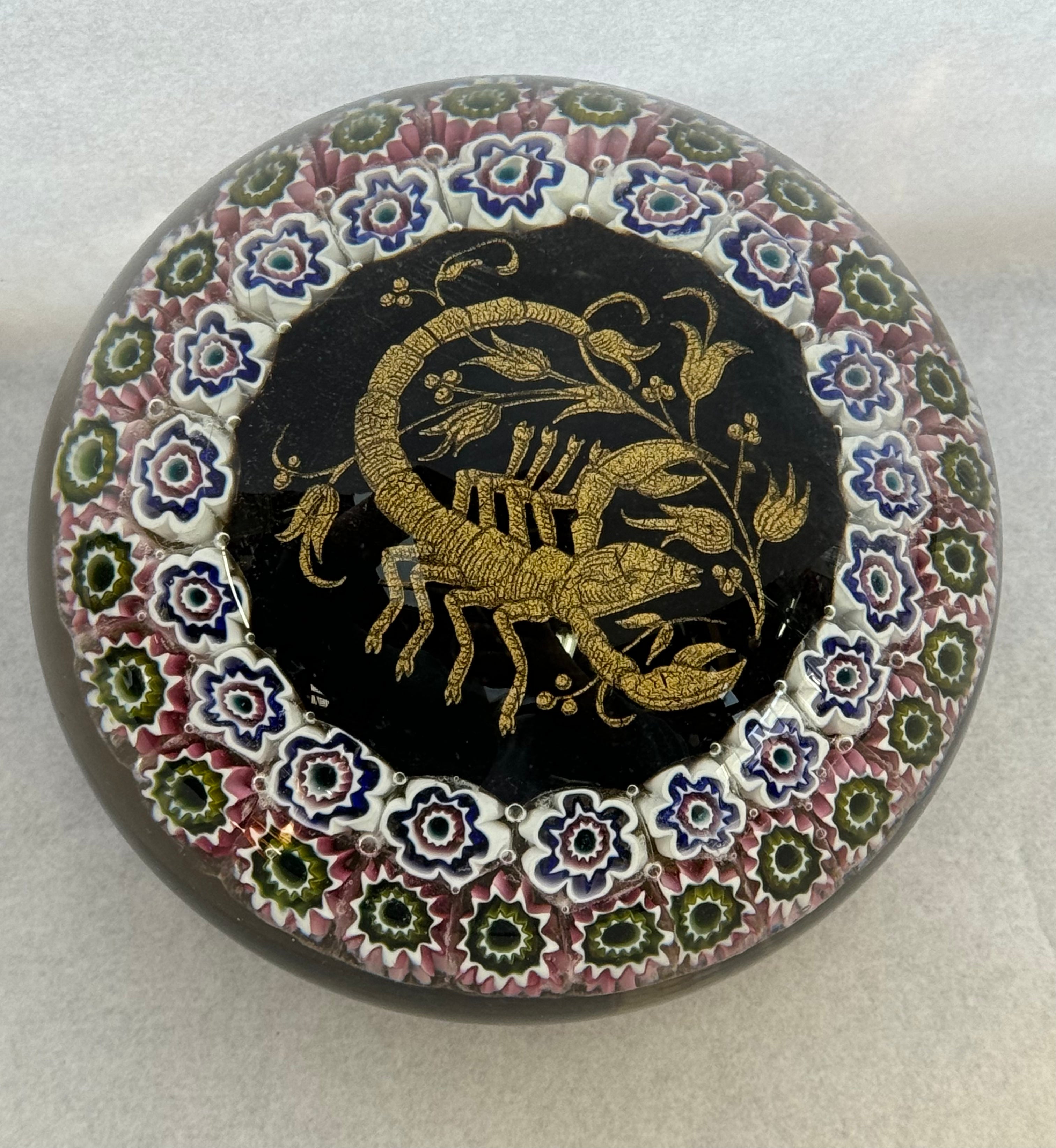 1970/80's Murano Zodiac Paperweight Scorpio