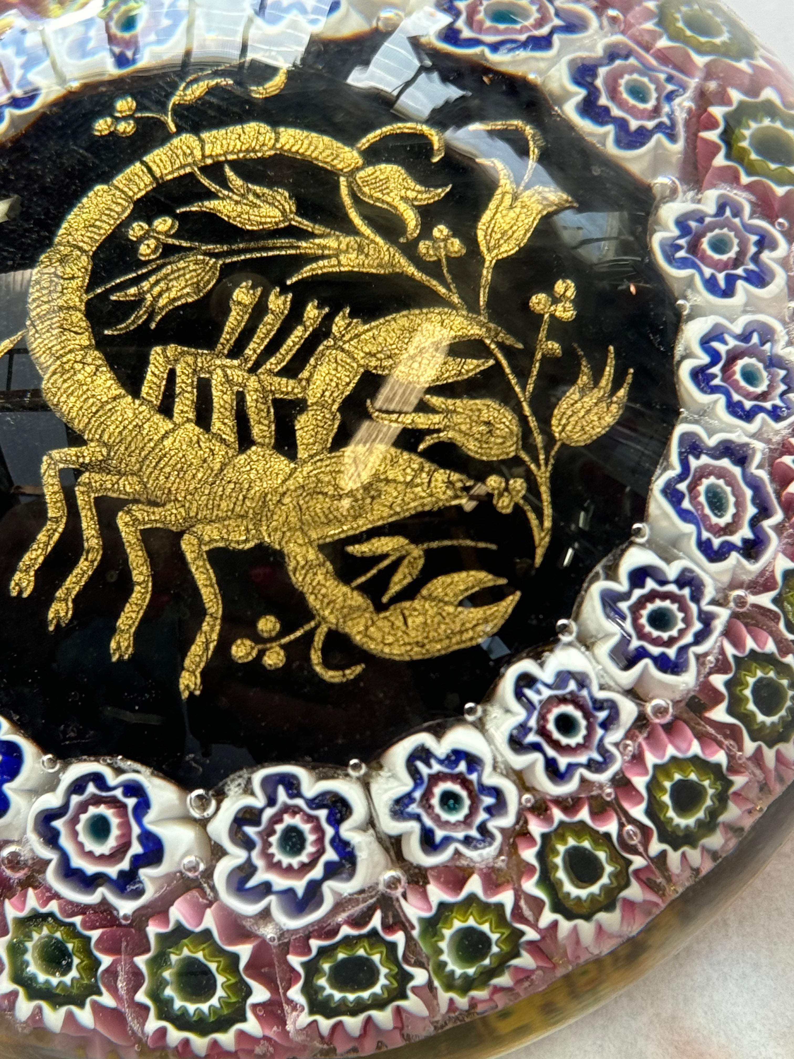 1970/80's Murano Zodiac Paperweight Scorpio