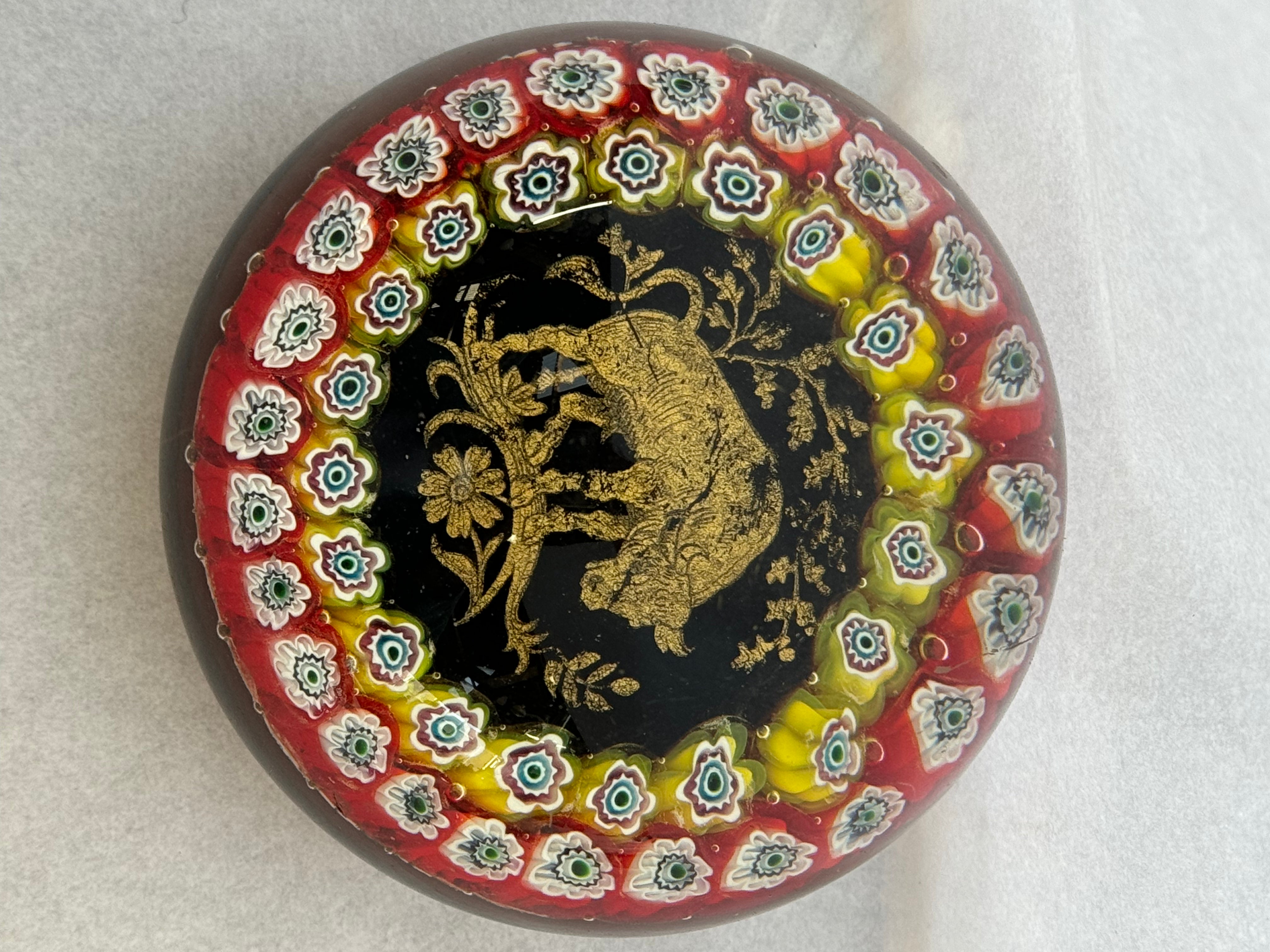 1970/80's Murano Zodiac Paperweight Taurus