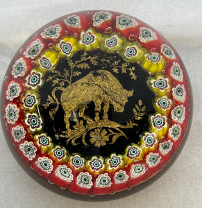 1970/80's Murano Zodiac Paperweight Taurus