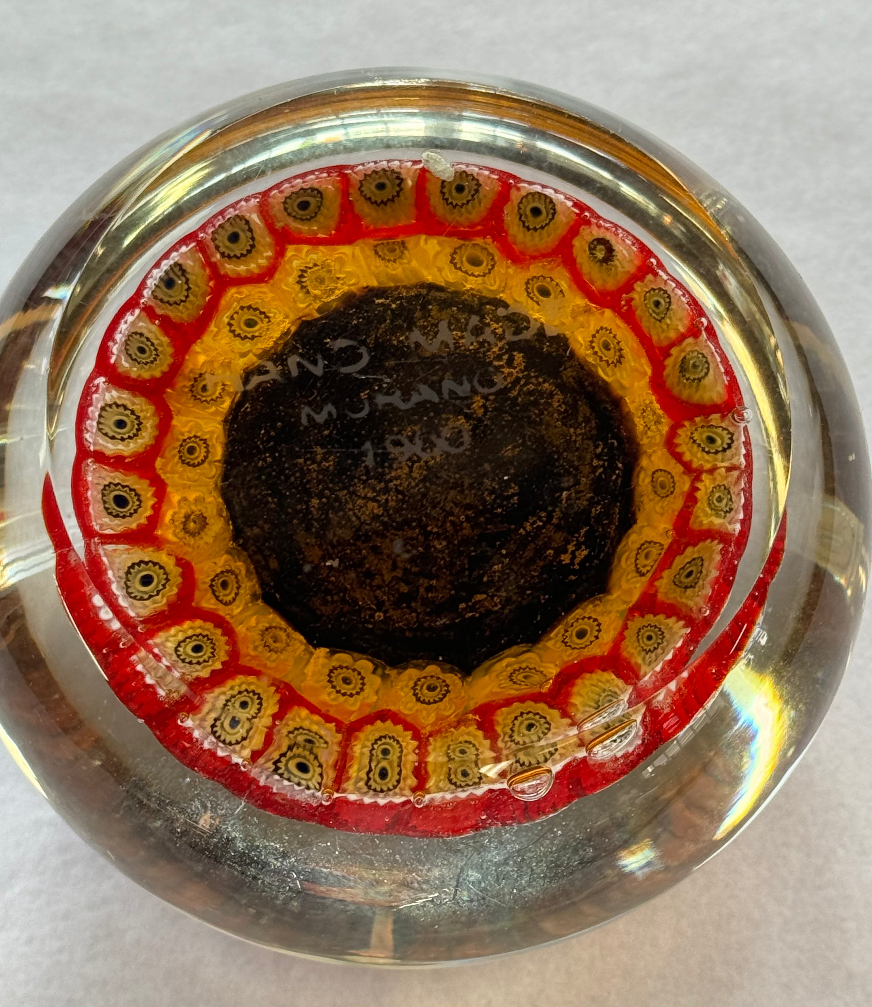 1970/80's Murano Zodiac Paperweight Aries
