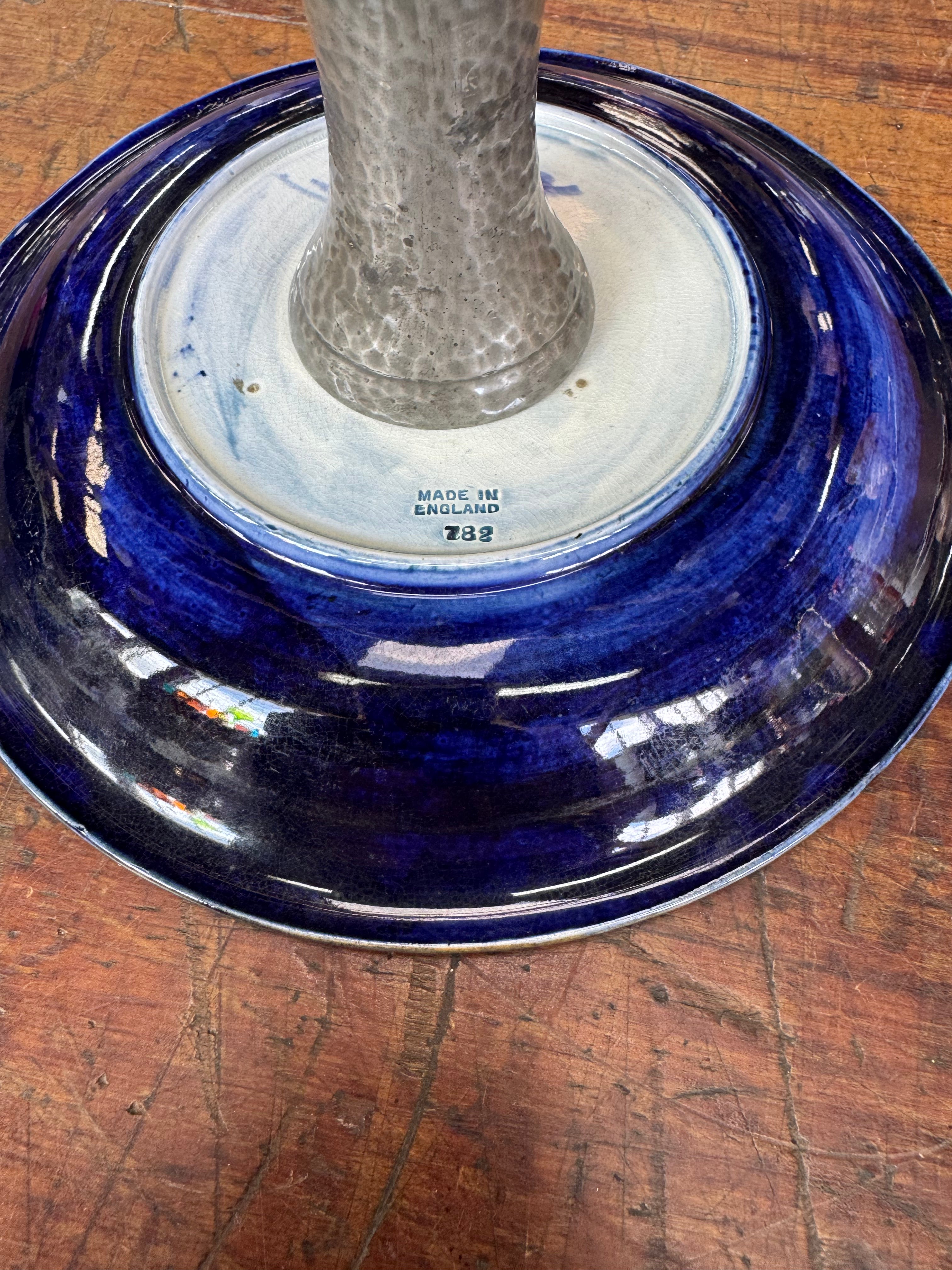 Liberty & Co Moorcroft Pomeganate Signed Pewter Stand