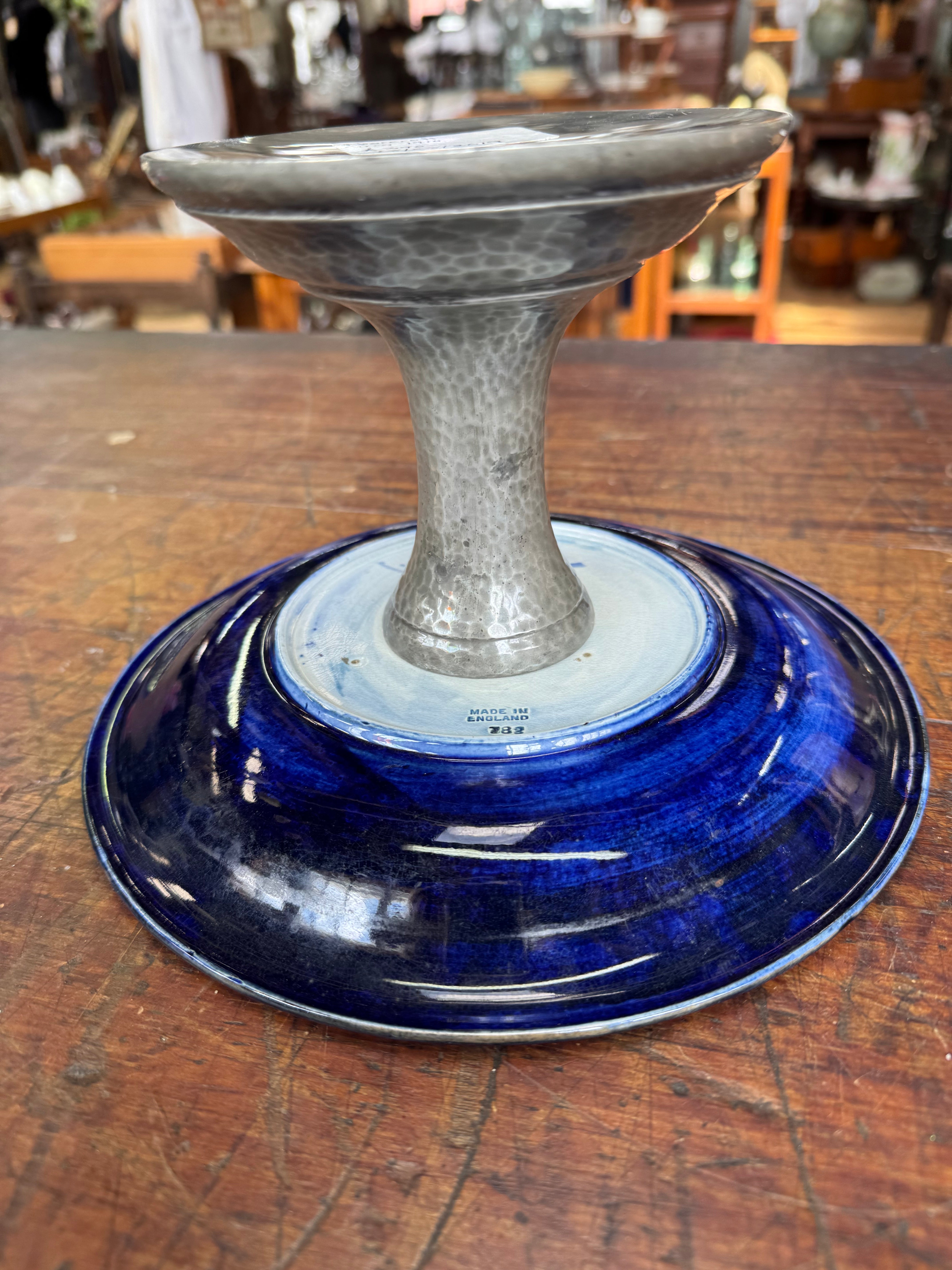 Liberty & Co Moorcroft Pomeganate Signed Pewter Stand