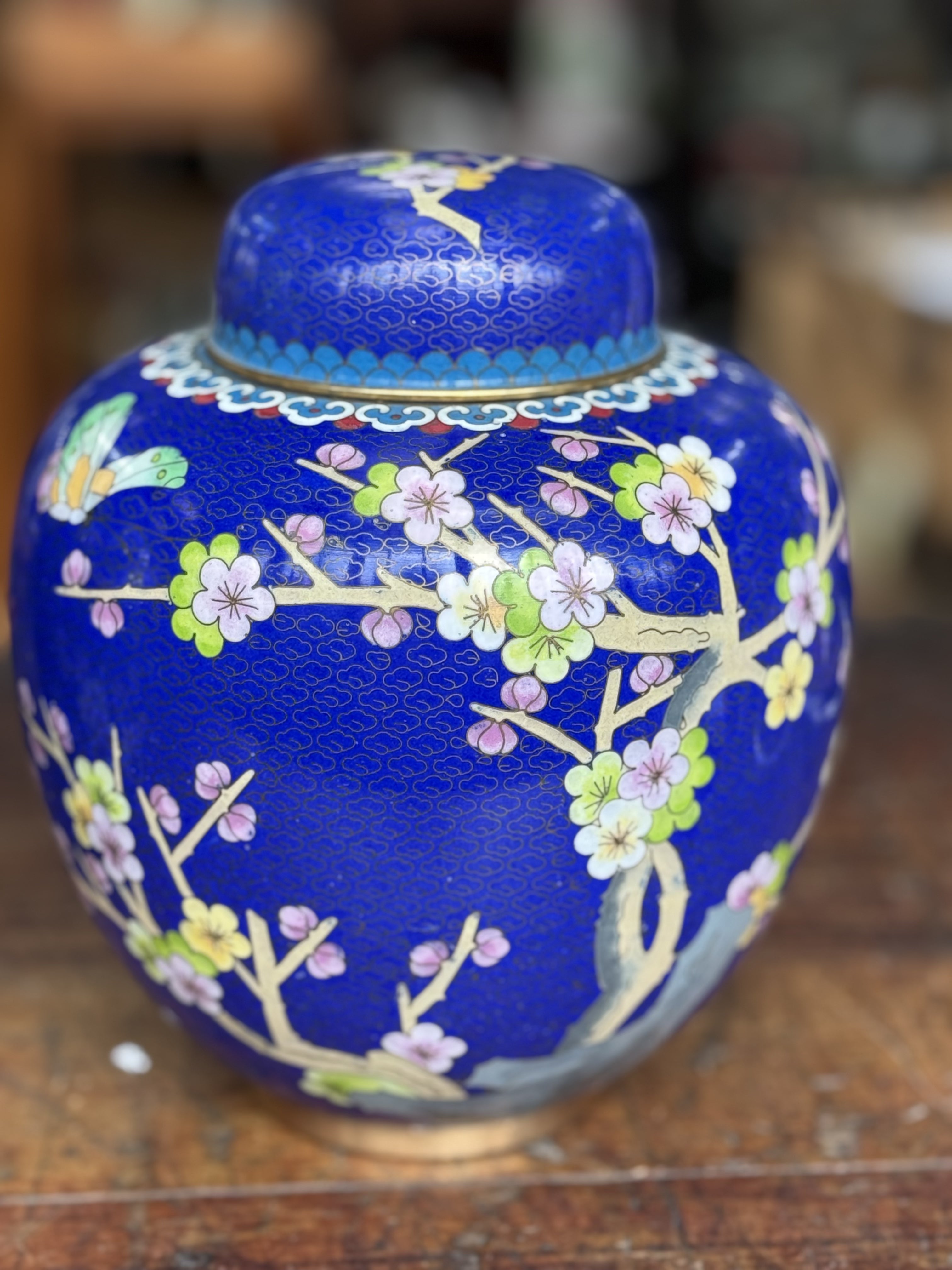 Large Cloisonné Ginger Jar