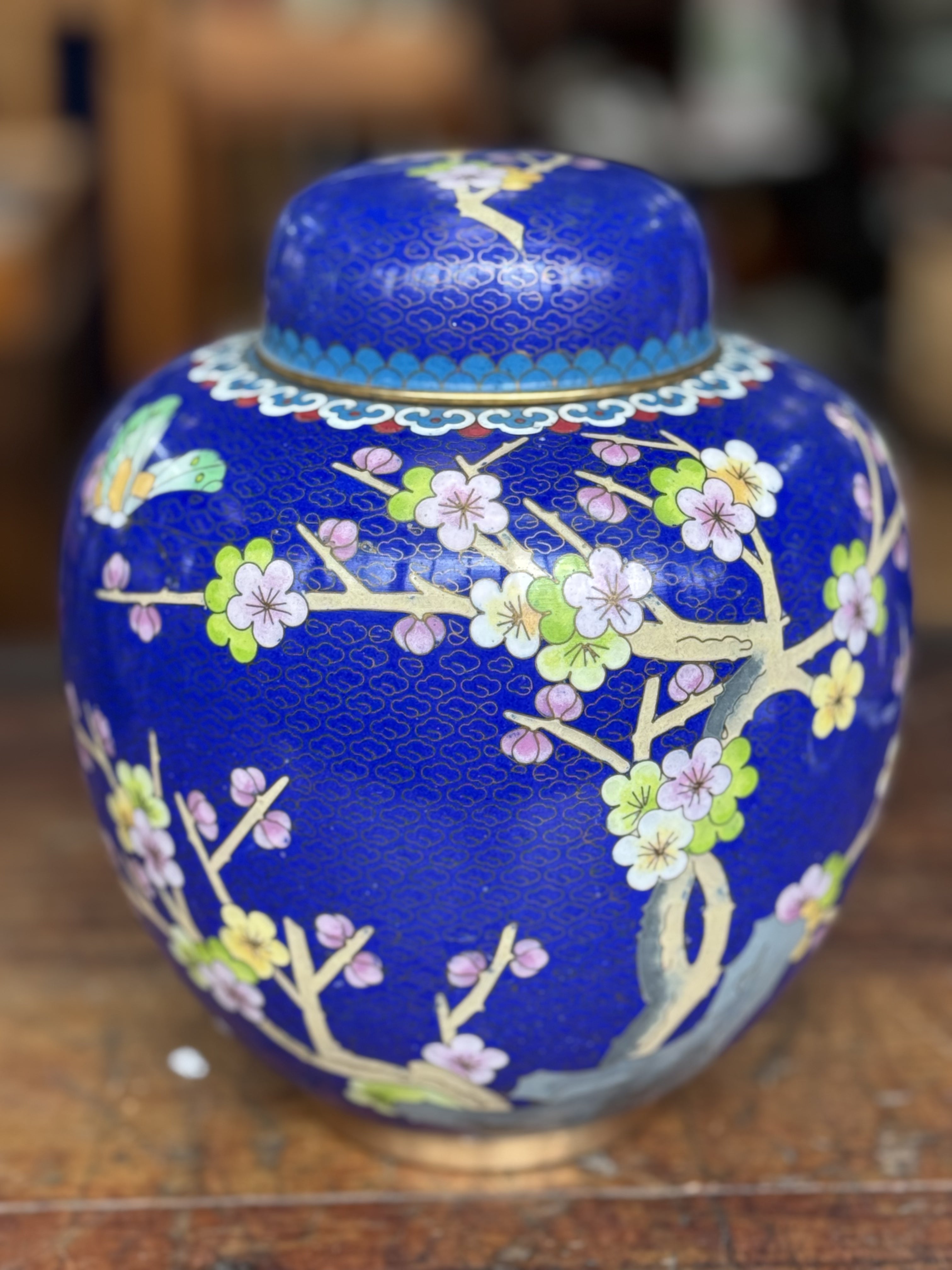 Large Cloisonné Ginger Jar