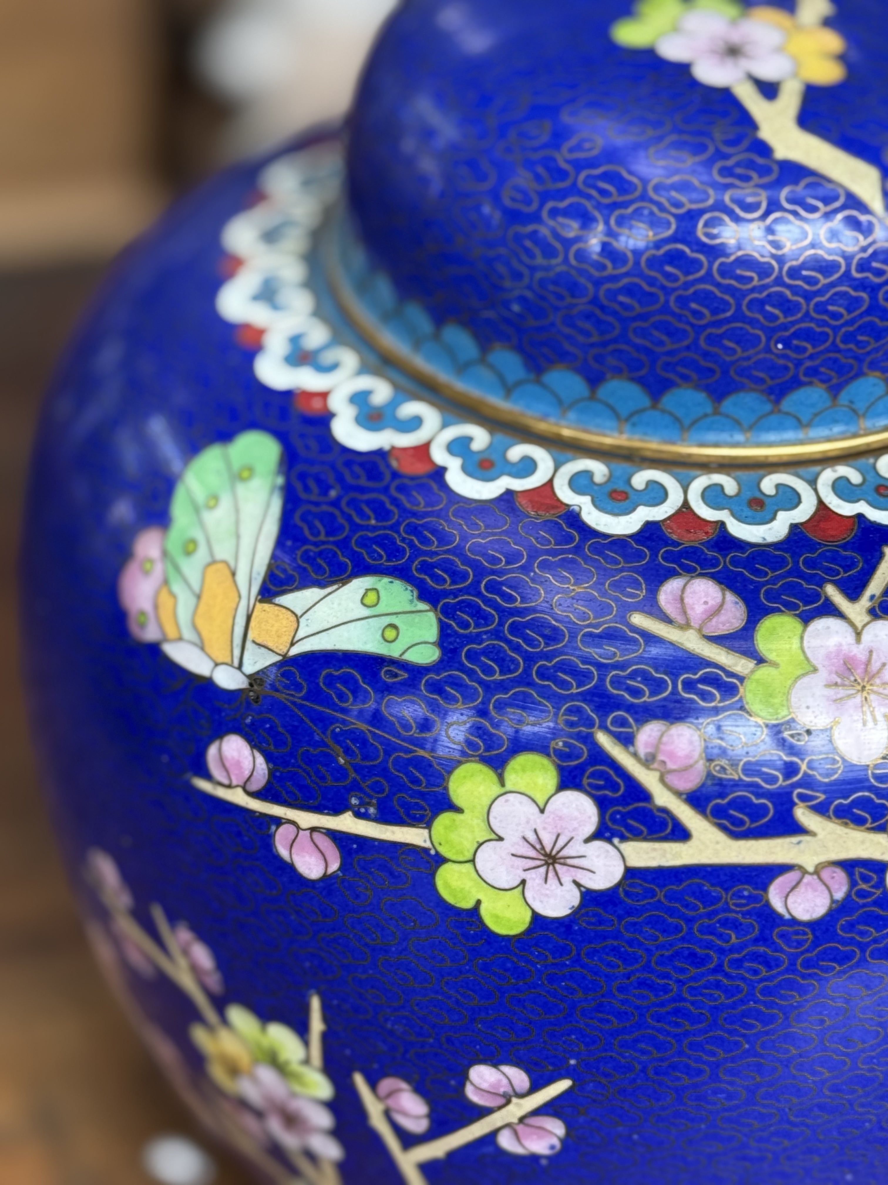 Large Cloisonné Ginger Jar