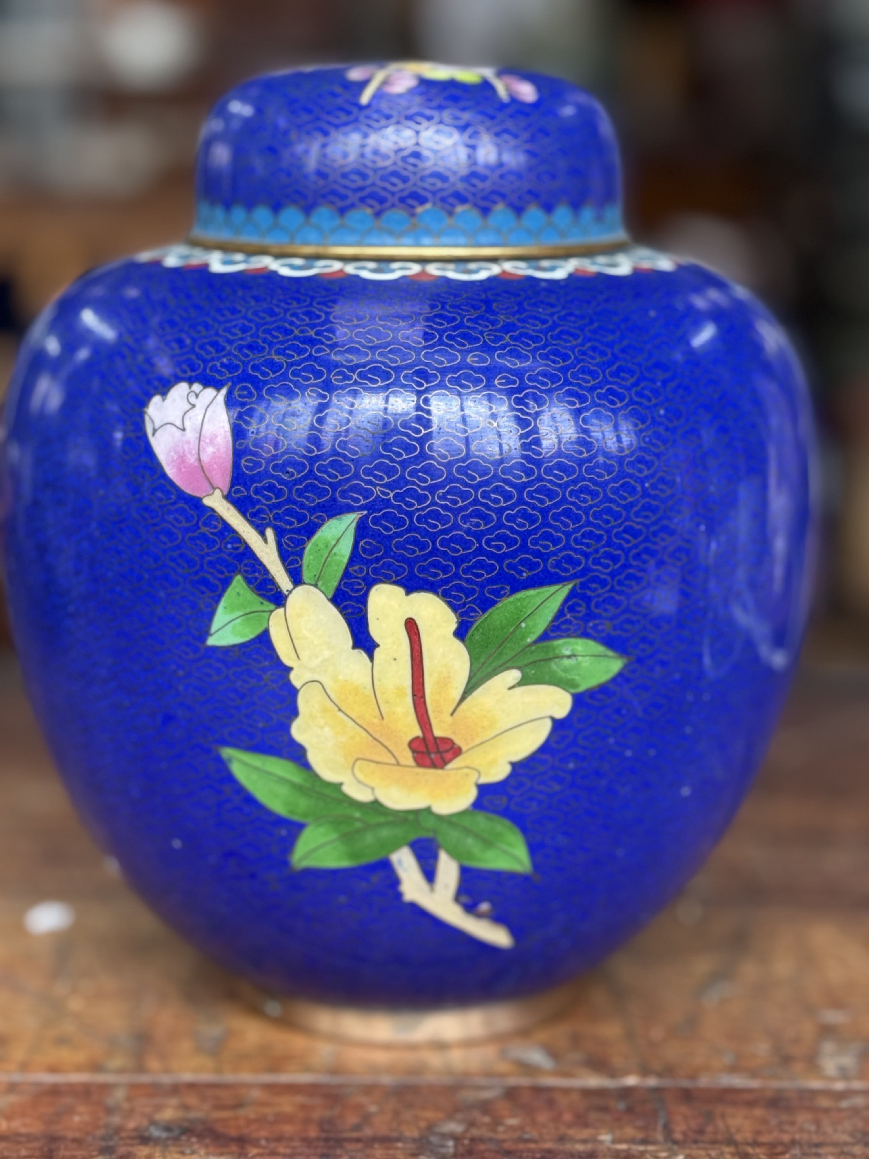 Large Cloisonné Ginger Jar